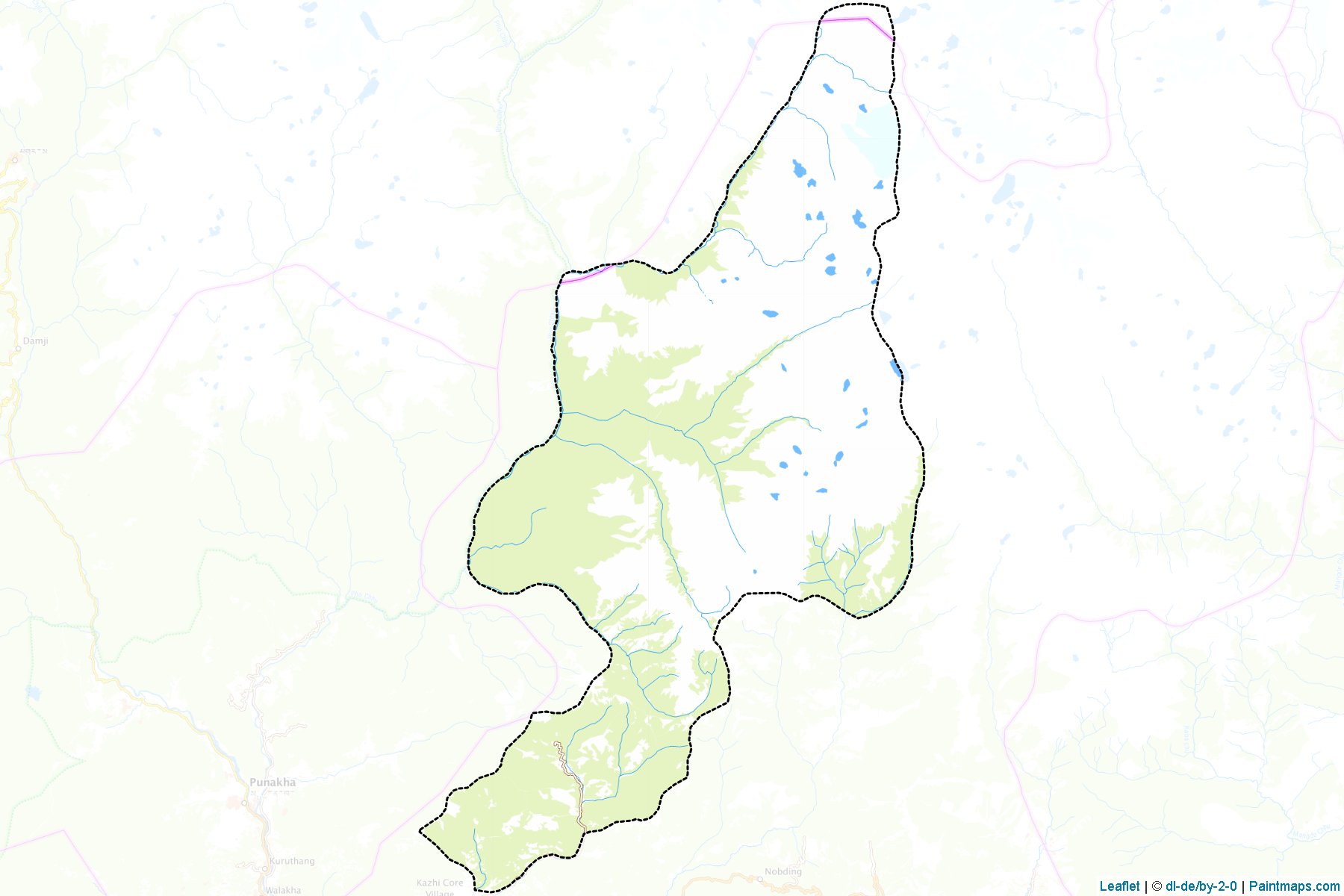 Muestras de recorte de mapas Kazhi (Wangdi Phodrang)-1