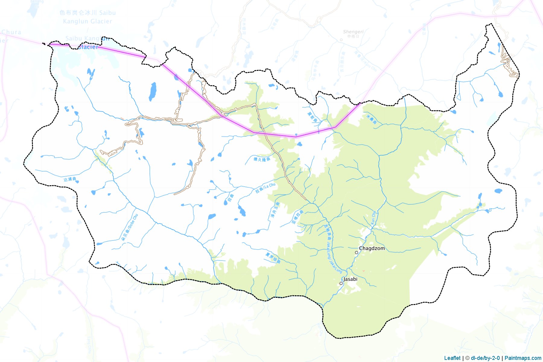 Kurtoe (Lhuntse District) Haritası Örnekleri-1