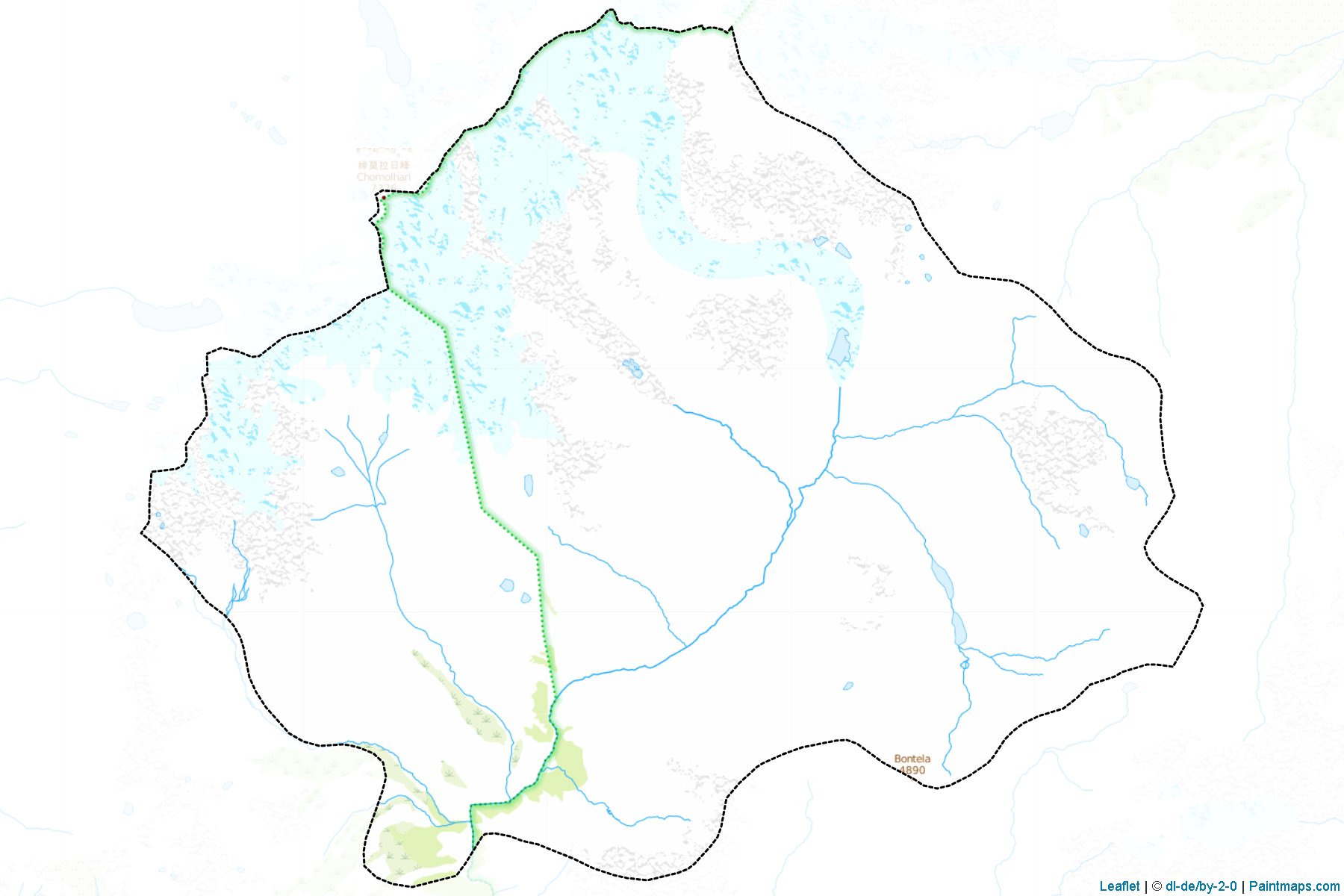 Muestras de recorte de mapas Soe (Thimphu)-1