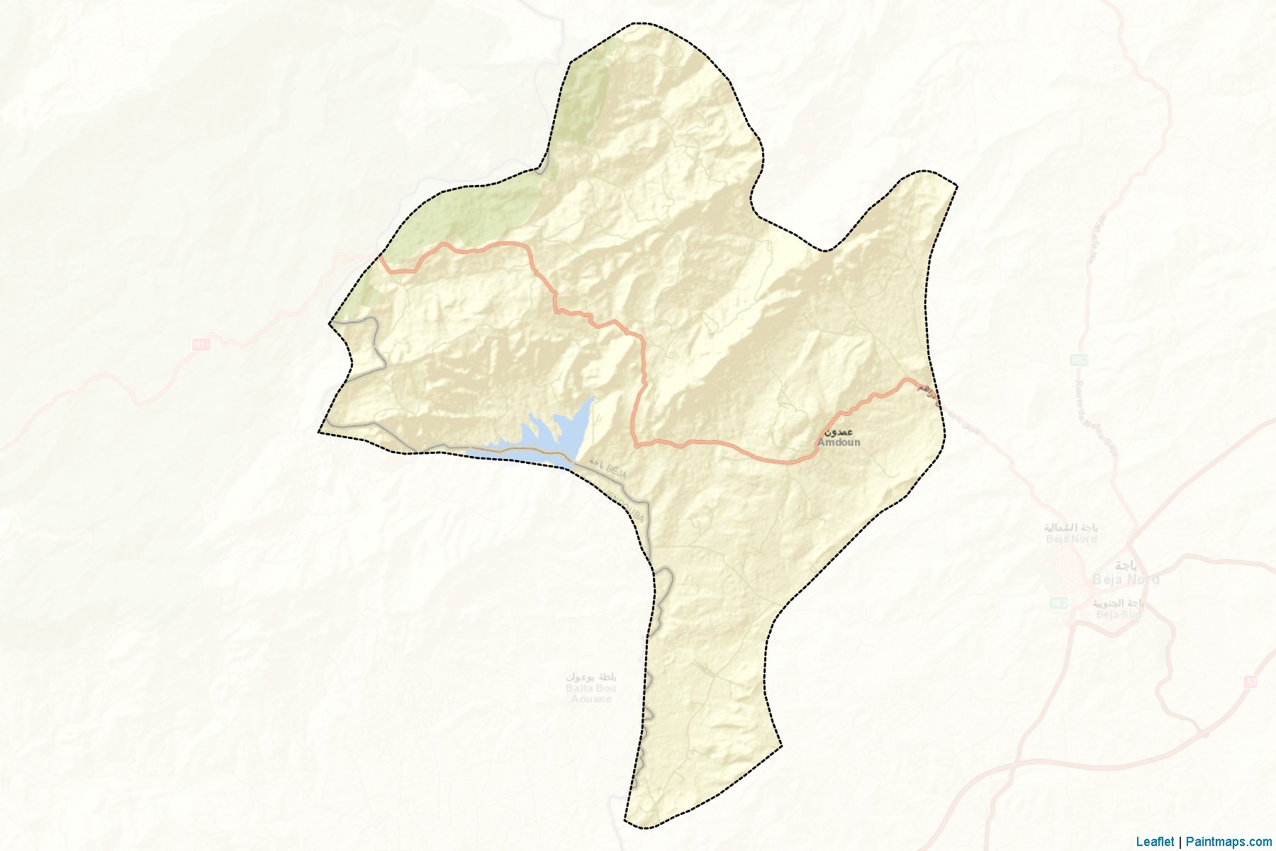 Muestras de recorte de mapas Amdoun (Béja)-2