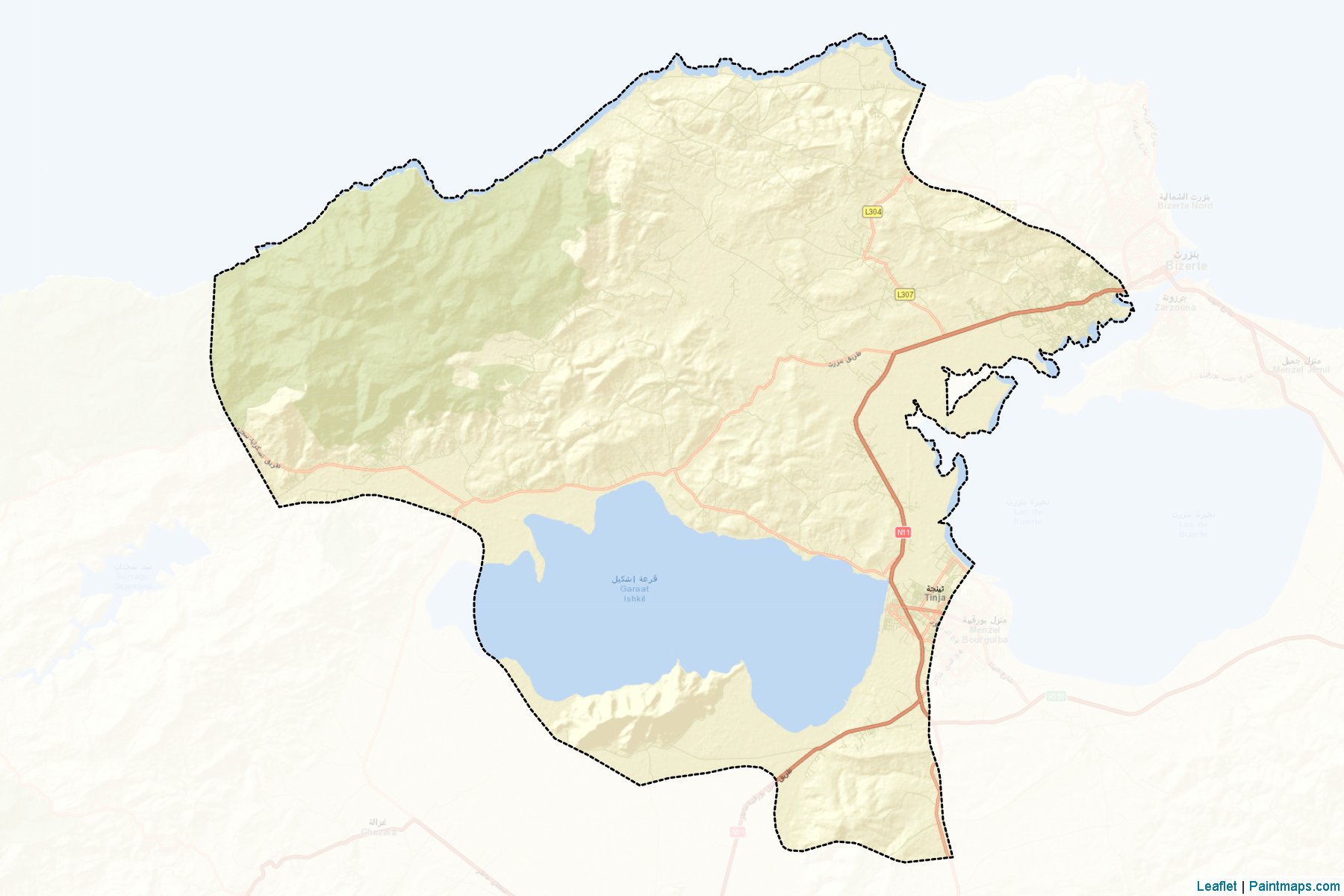 Muestras de recorte de mapas Bierte Sud (Bizerte)-2