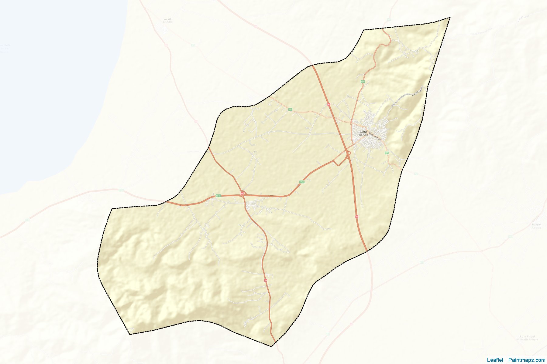 Muestras de recorte de mapas El Alia (Bizerte)-2