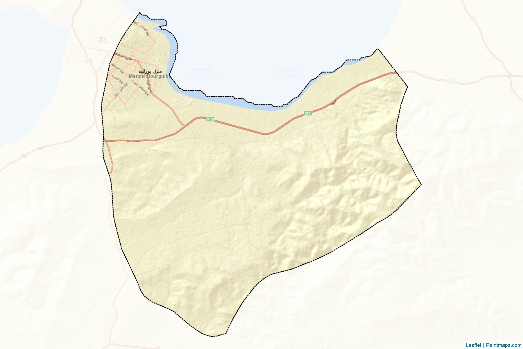 Menzel Bourgiba (Binzert ili) Haritası Örnekleri-2