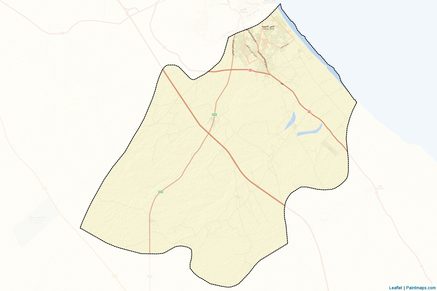 Muestras de recorte de mapas Gabés sud (Gabès)-2