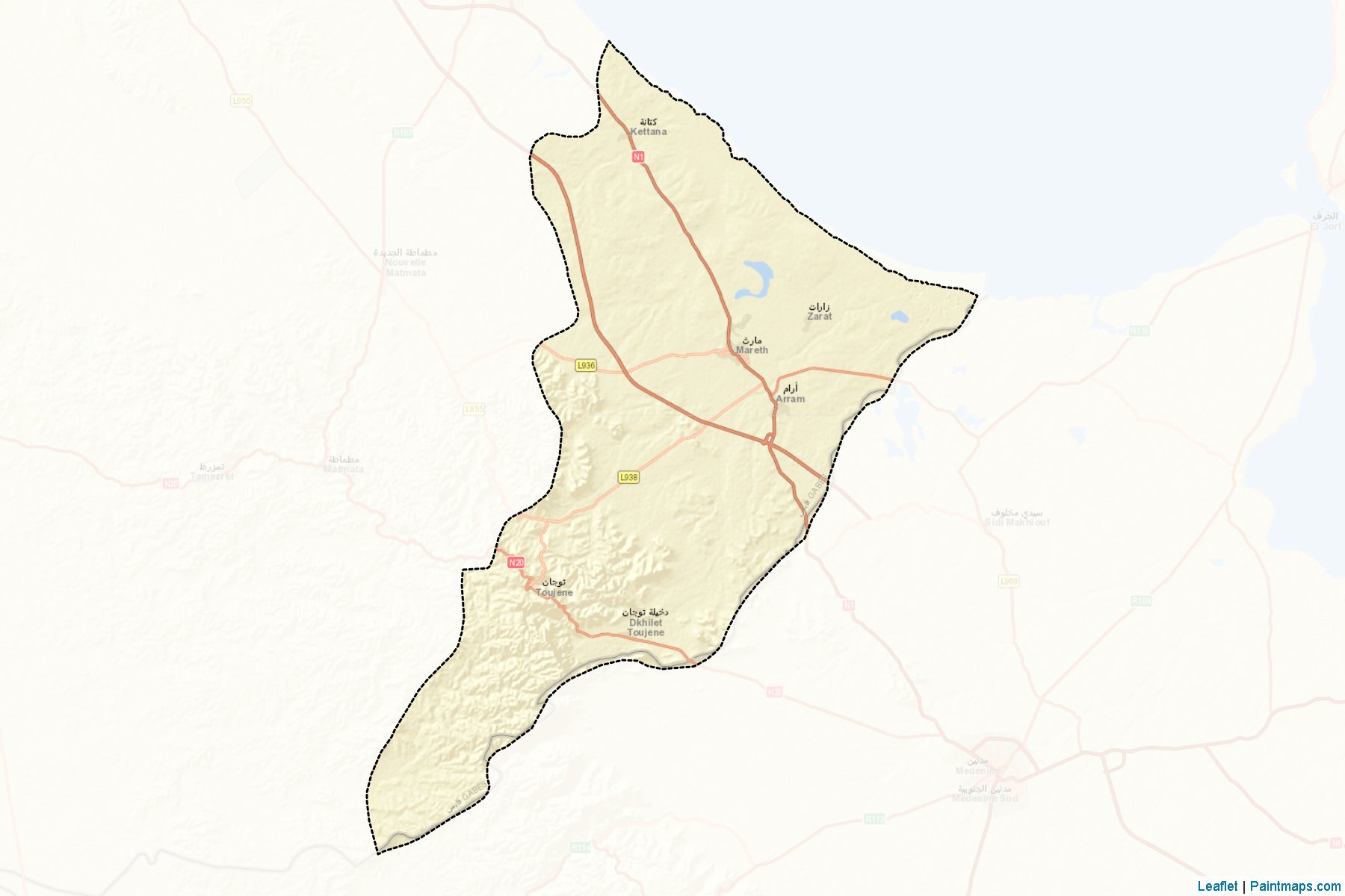 Muestras de recorte de mapas Mareth (Gabès)-2