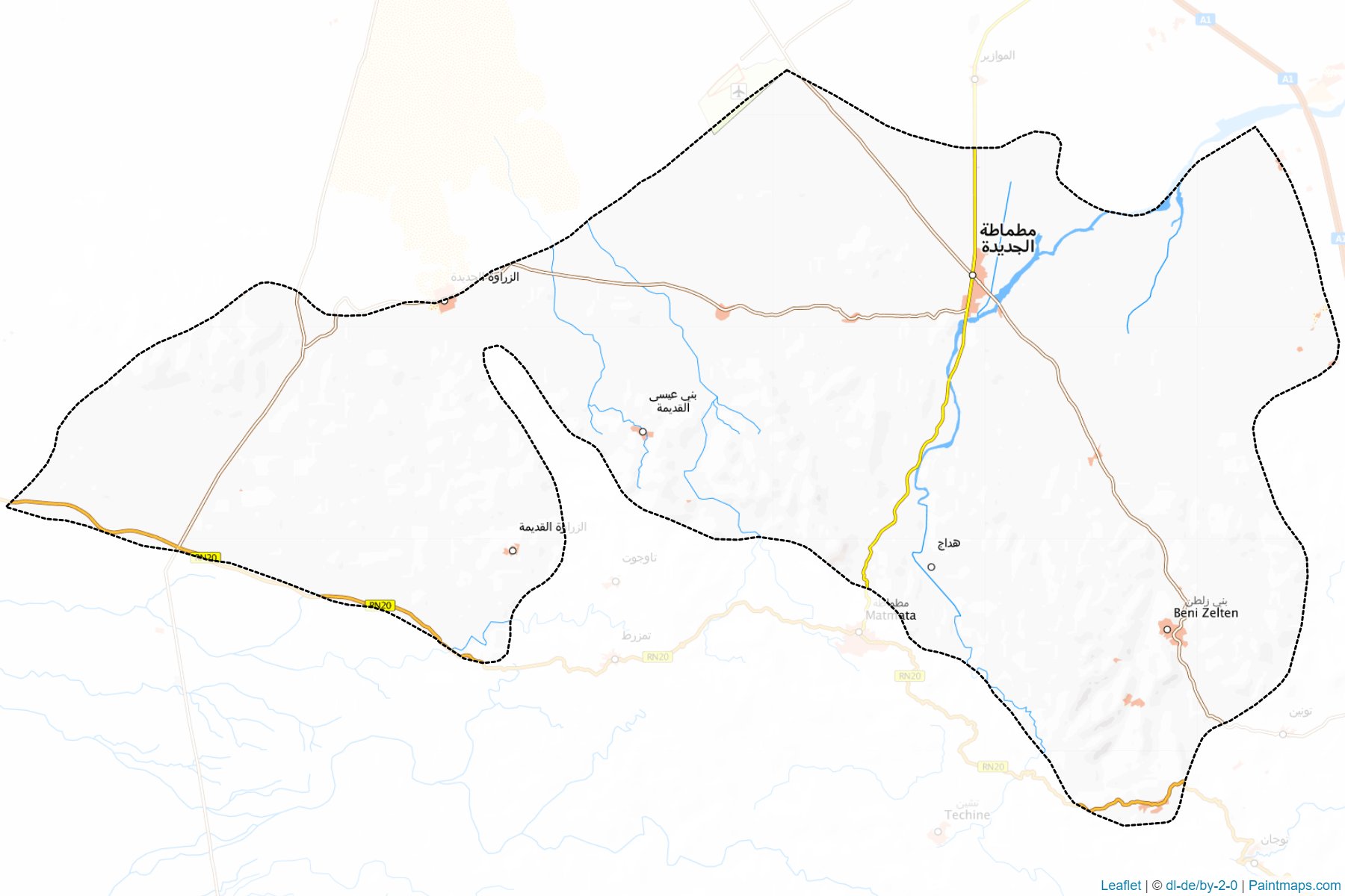 Muestras de recorte de mapas Matmata Nouvelle (Gabès)-1