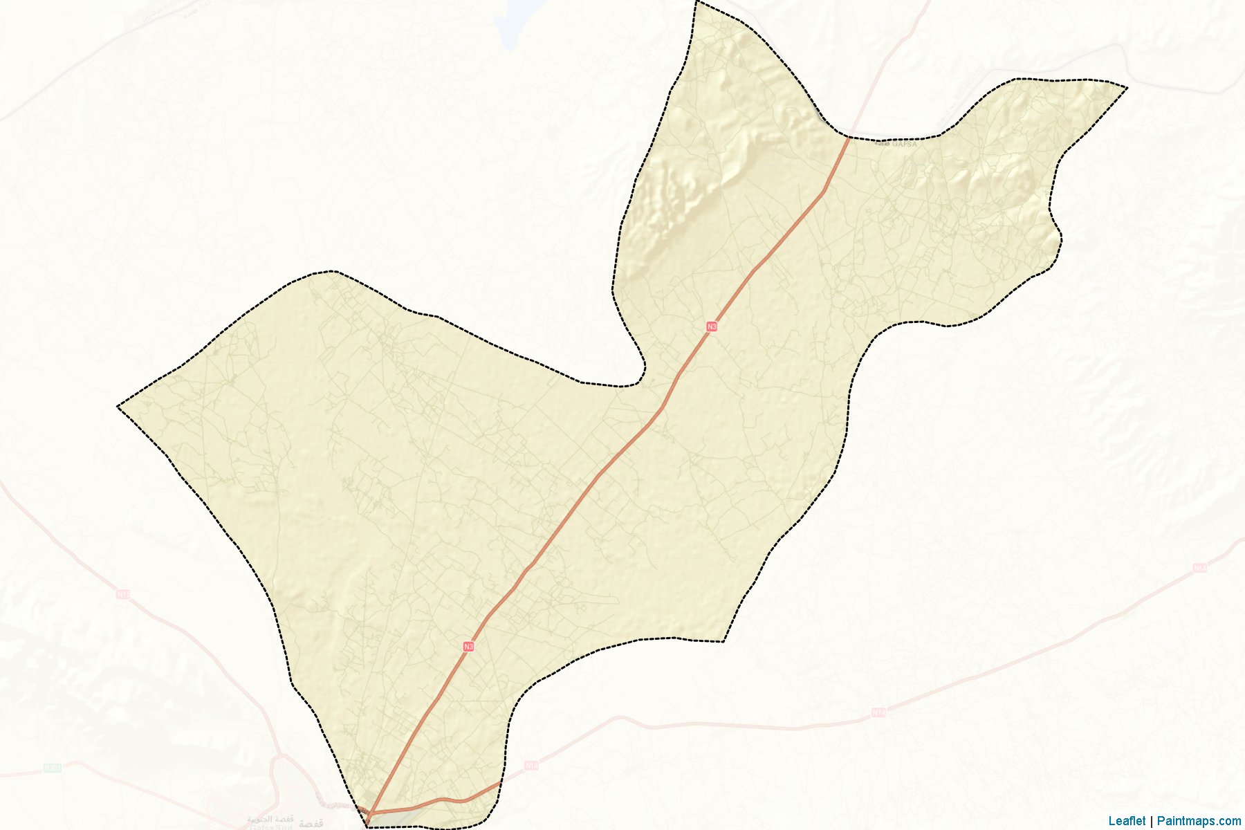 Gafsa Nord (Gafsa) Map Cropping Samples-2