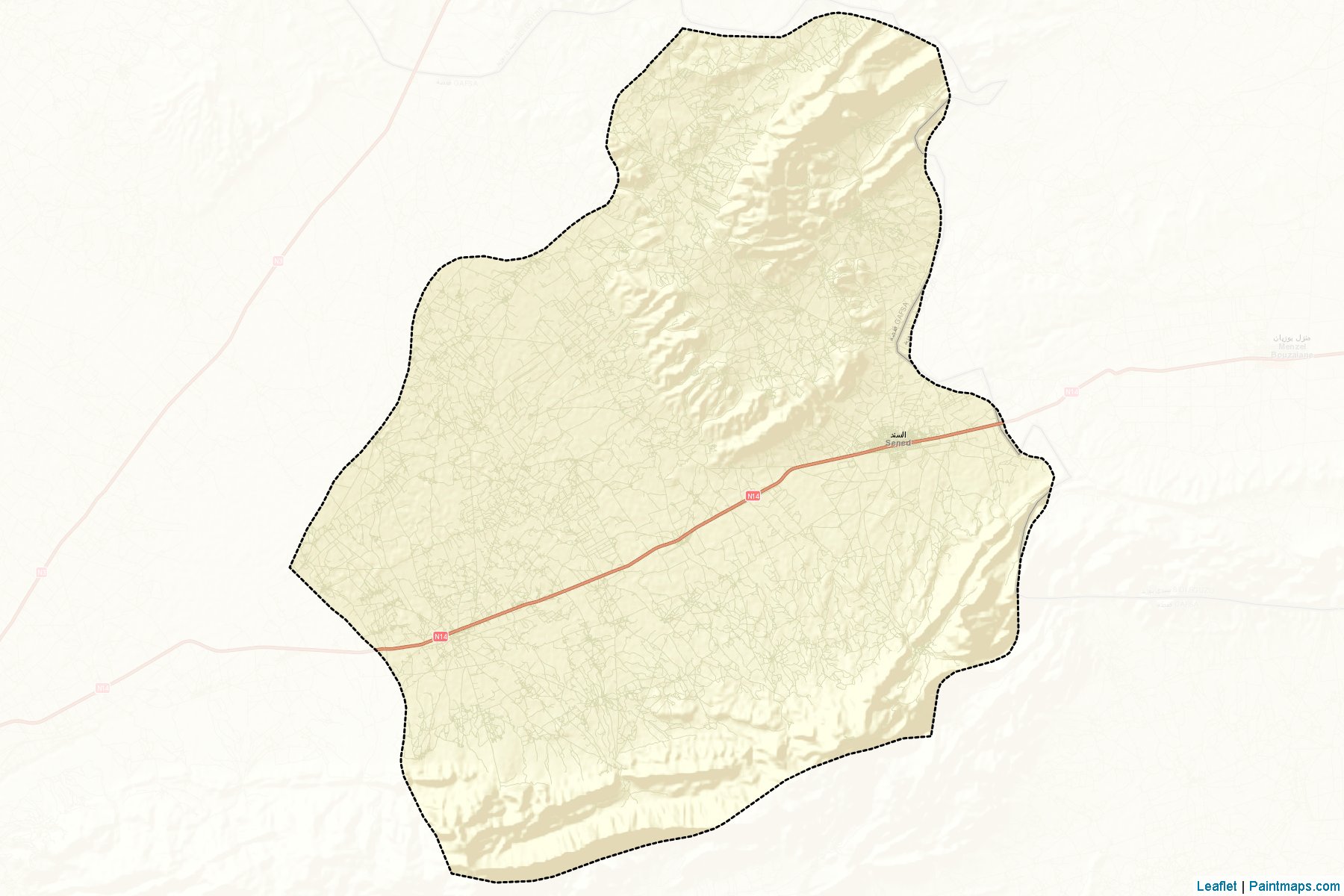 Muestras de recorte de mapas Sened (Gafsa)-2