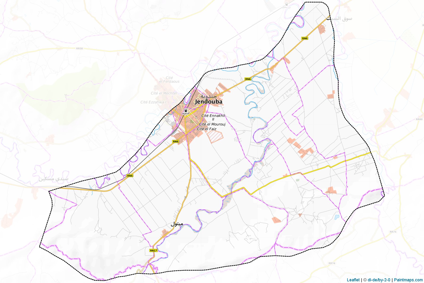 Jendouba Sud (Jendouba) Map Cropping Samples-1