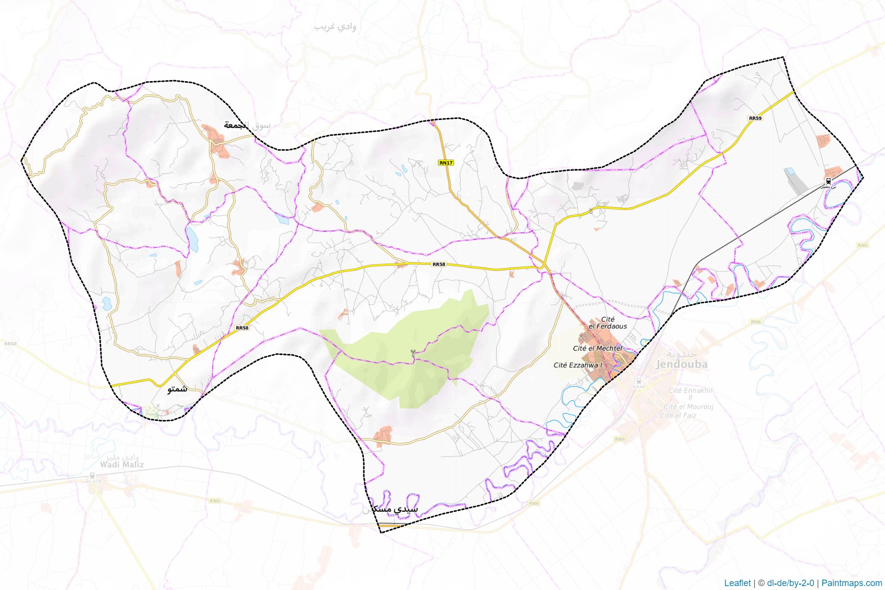 Jendouba Nord (Jendouba) Map Cropping Samples-1