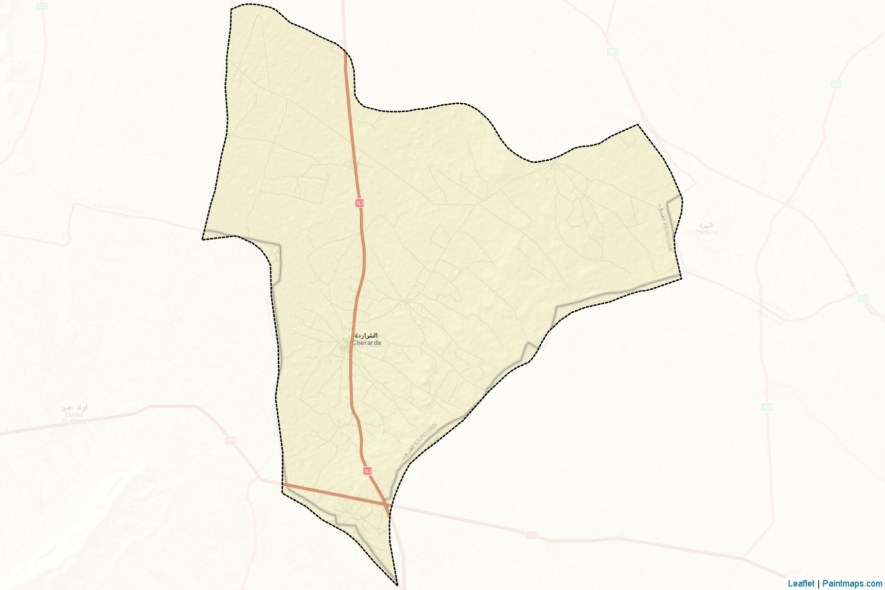 Muestras de recorte de mapas Chrarda (Kairouan)-2