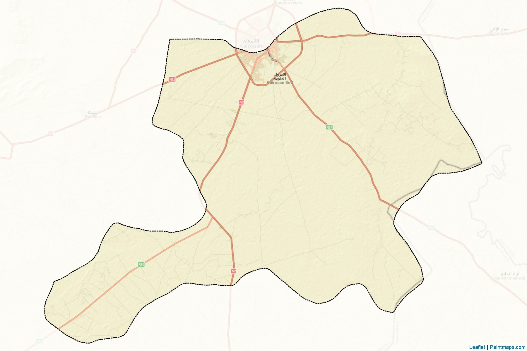 Kairouan Sud (Kairouan) Map Cropping Samples-2