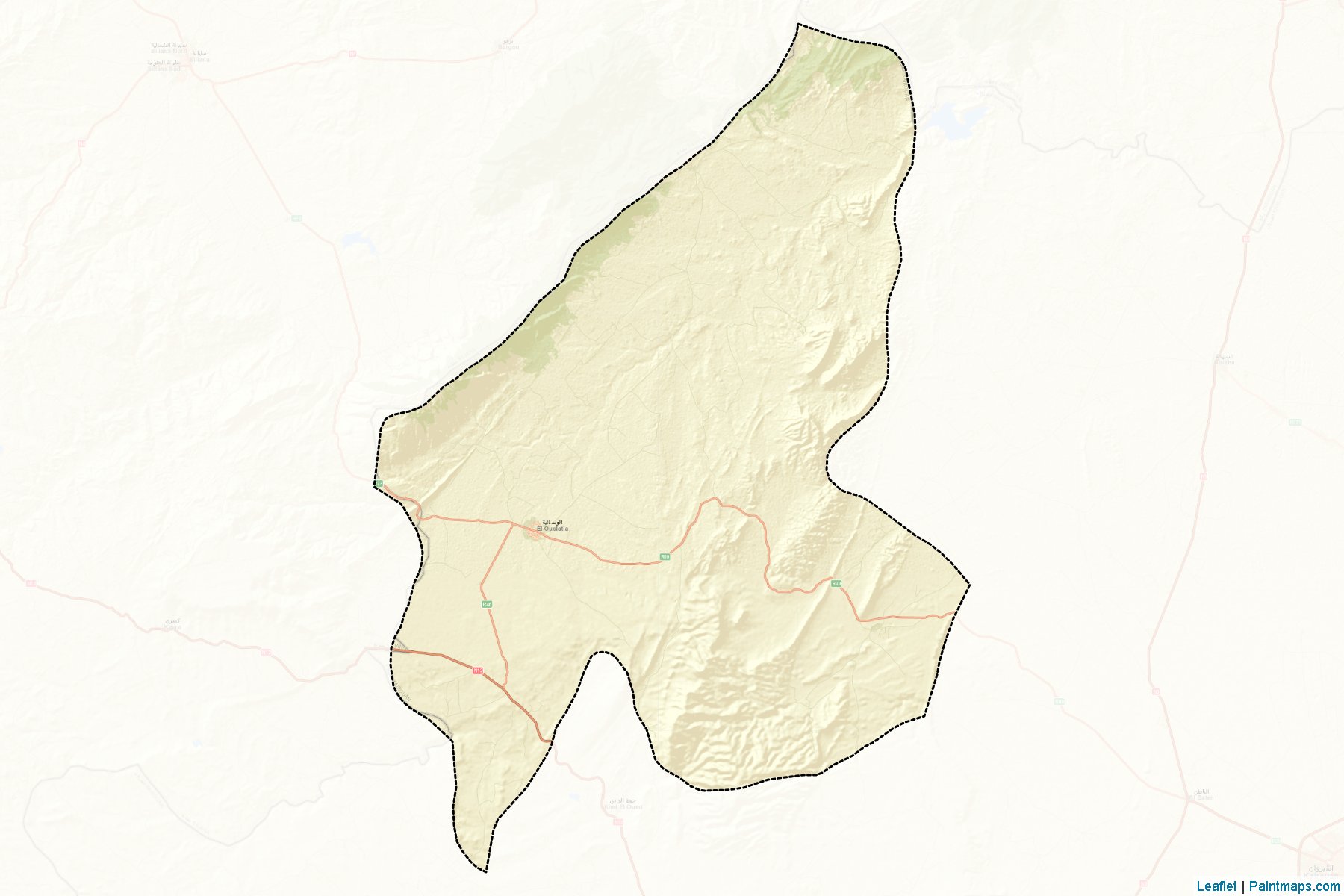 Muestras de recorte de mapas Oueslatia (Kairouan)-2