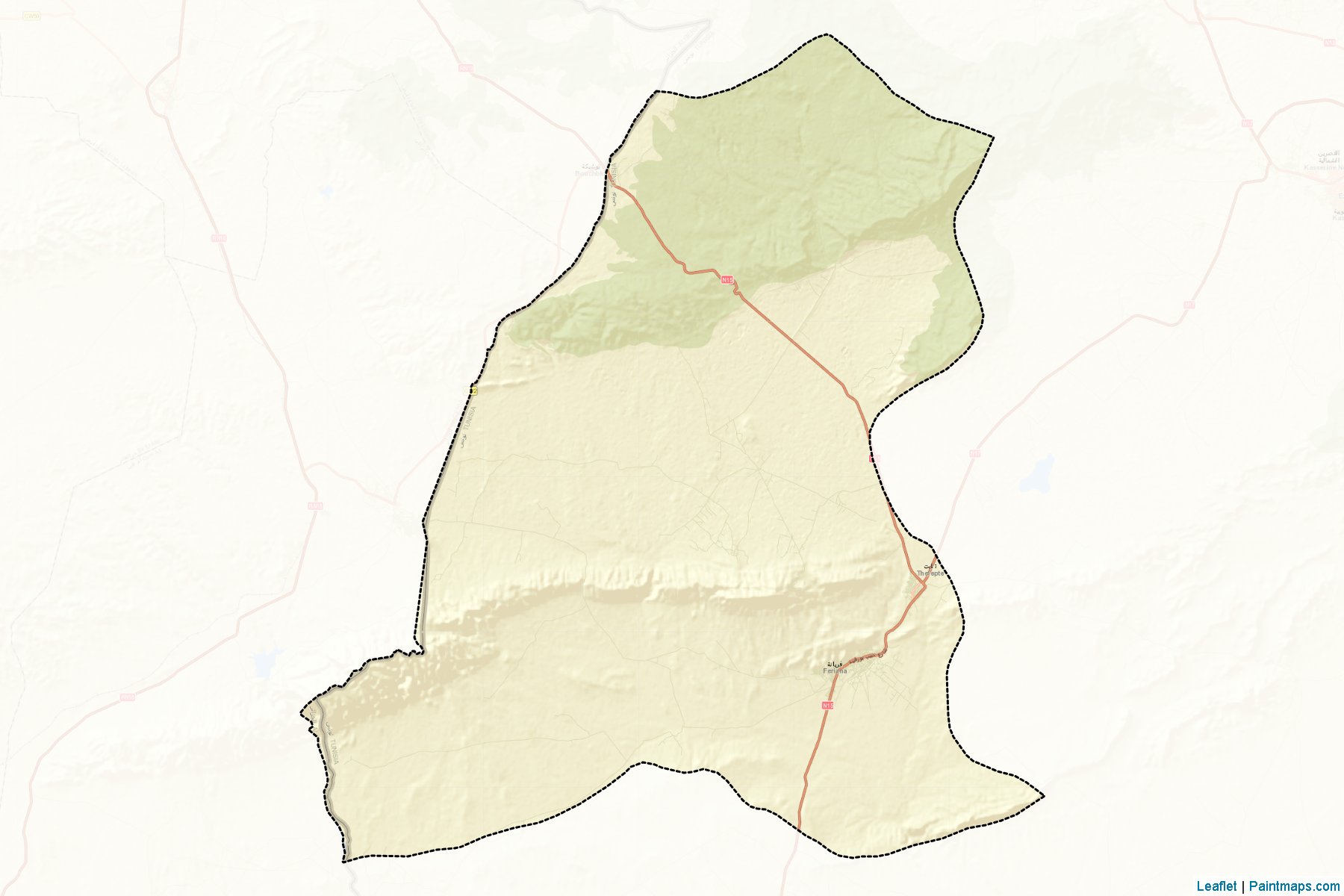 Muestras de recorte de mapas Feriana (Kassérine)-2