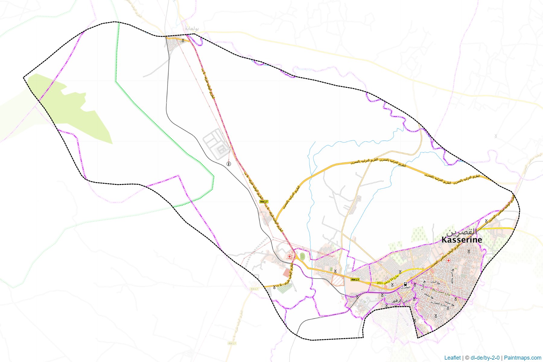 Kasserine Nord (Kassérine) Map Cropping Samples-1