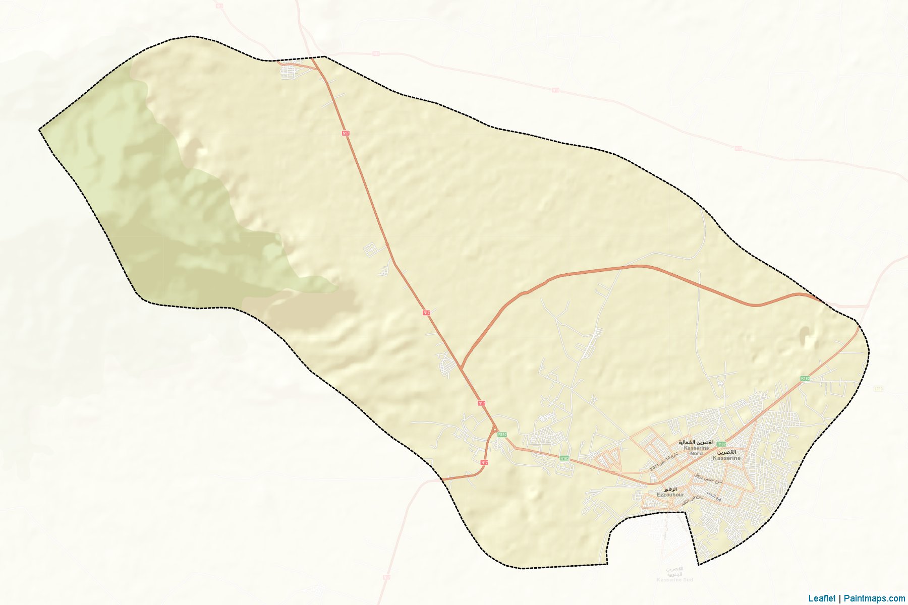 Kasserine Nord (Kassérine) Map Cropping Samples-2