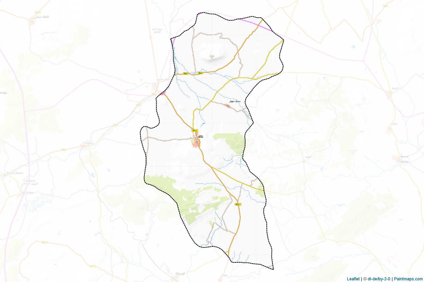 Muestras de recorte de mapas Tala (Kassérine)-1