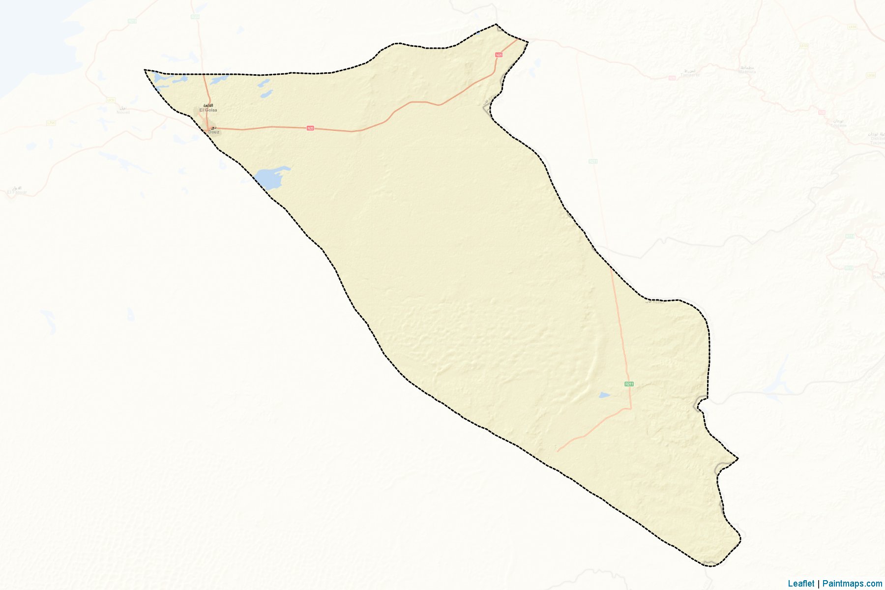 Muestras de recorte de mapas Douz Nord (Kebili)-2