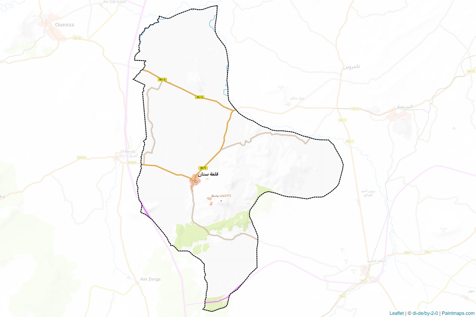 Muestras de recorte de mapas Kalàa Senan (Le Kef)-1