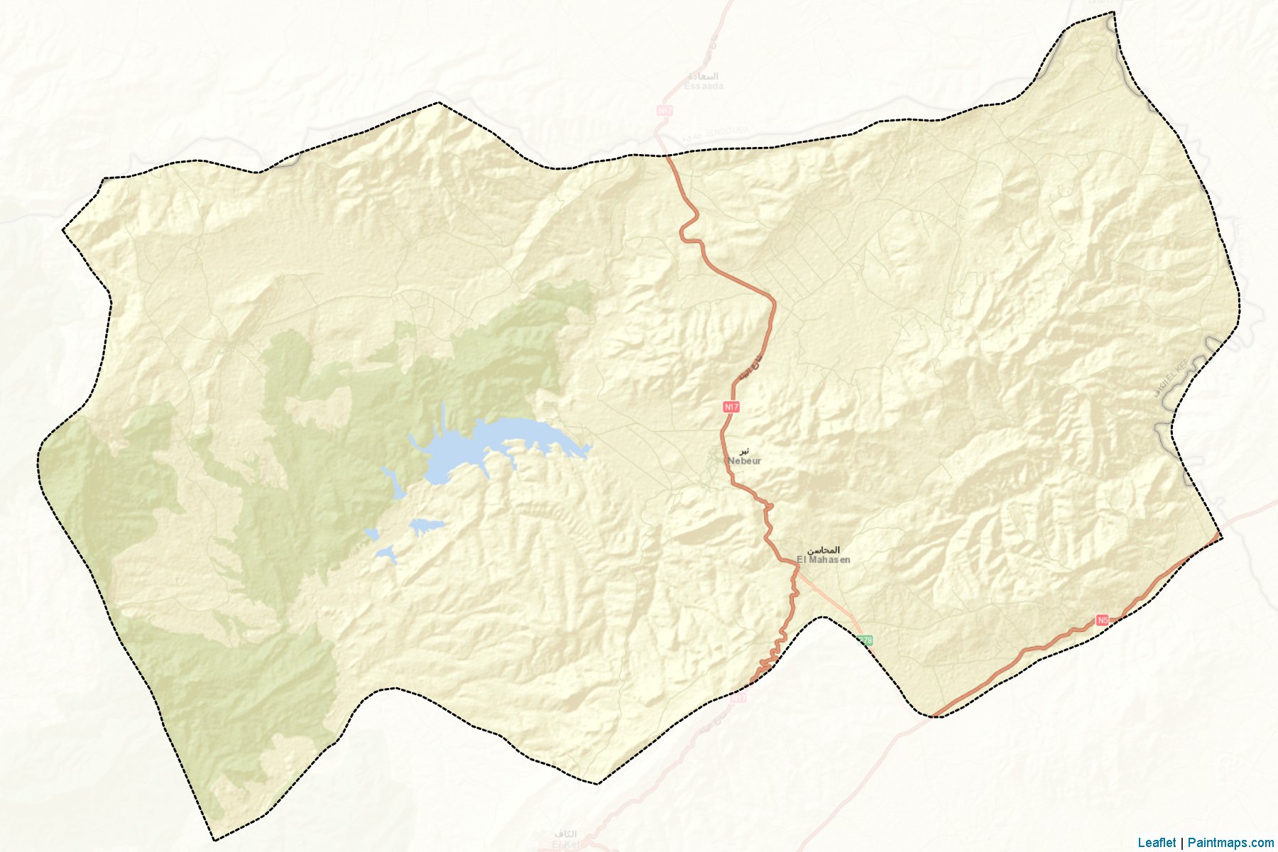 Muestras de recorte de mapas Nebeur (Le Kef)-2