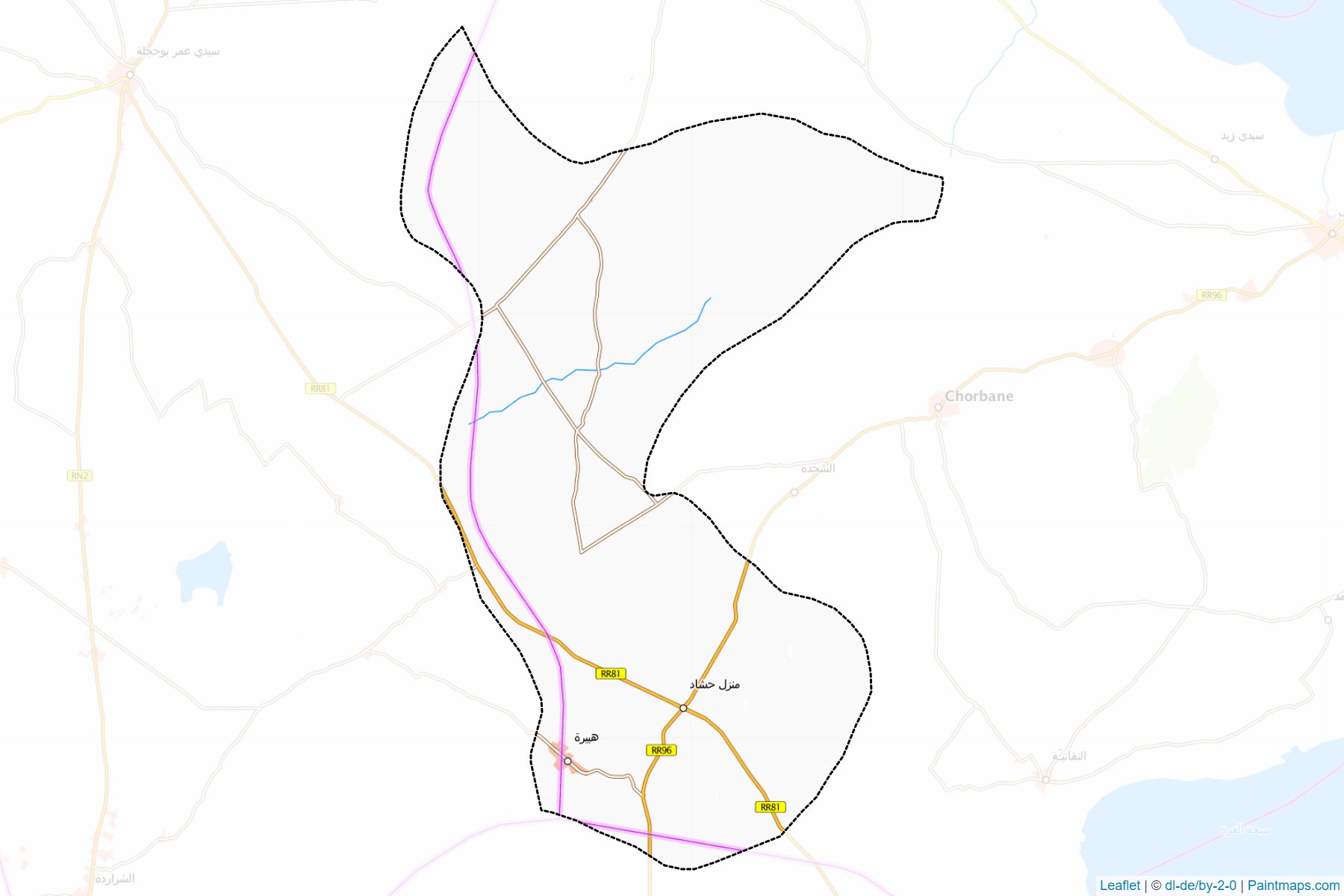 Muestras de recorte de mapas Hbira (Mahdia)-1