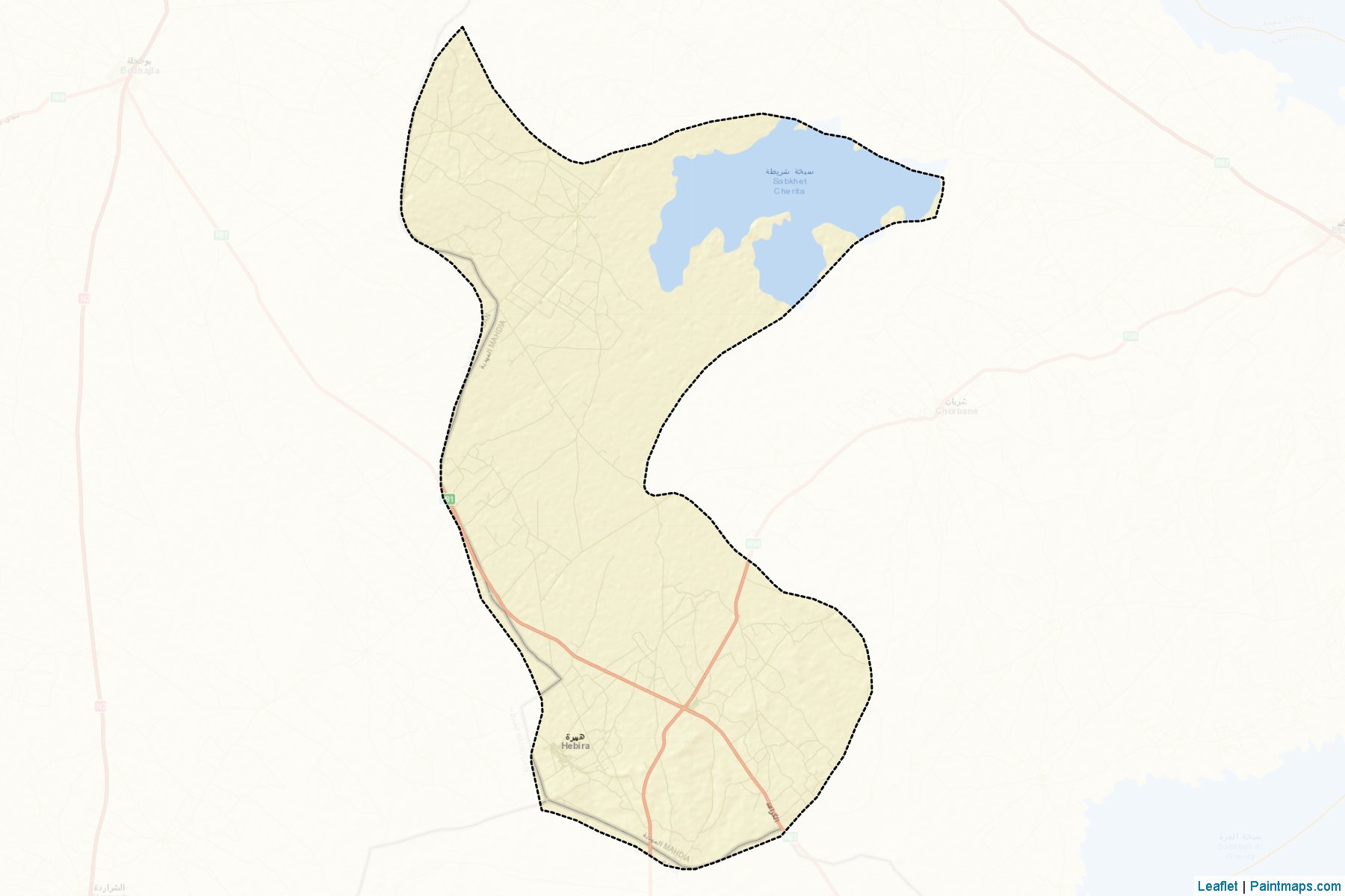 Muestras de recorte de mapas Hbira (Mahdia)-2