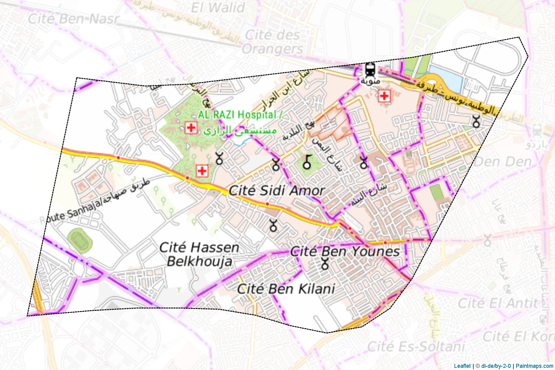 Manouba (Manubah) Map Cropping Samples-1