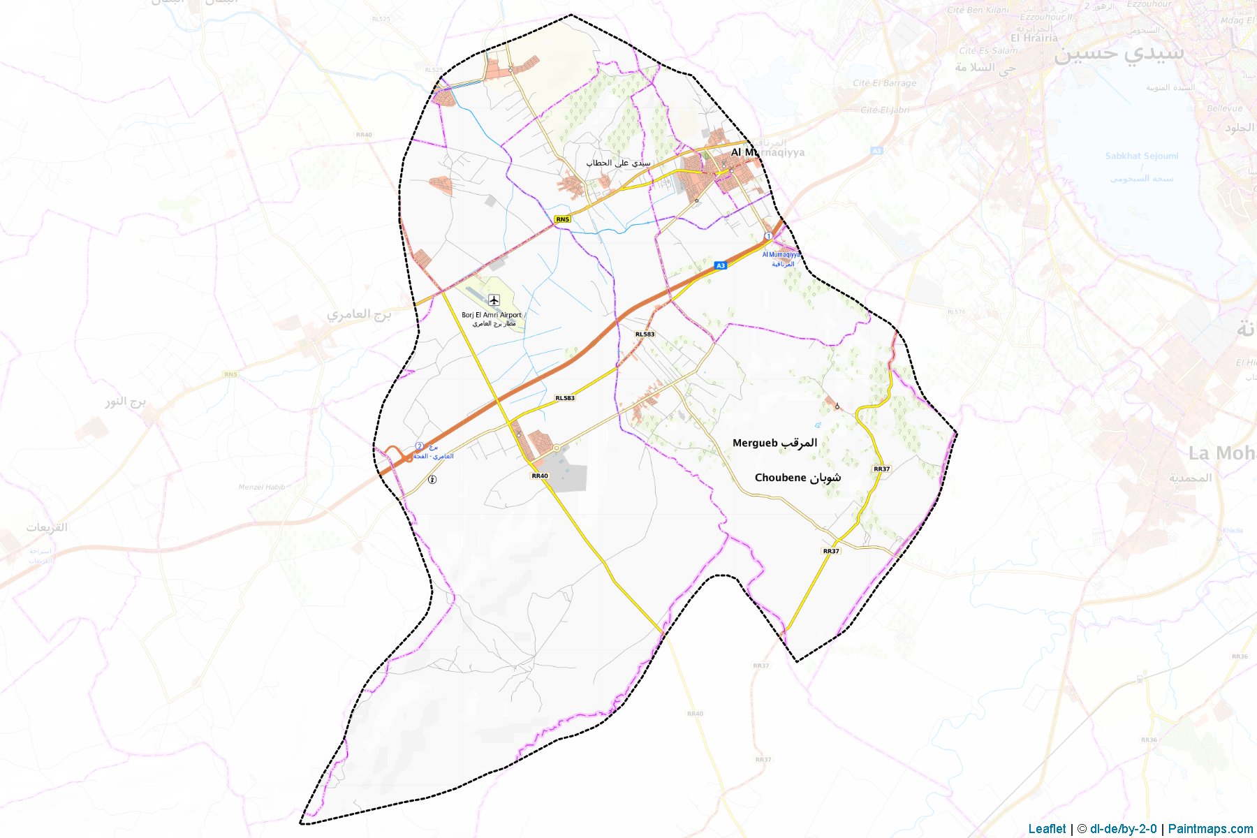 Muestras de recorte de mapas Mornaguia (Manubah)-1