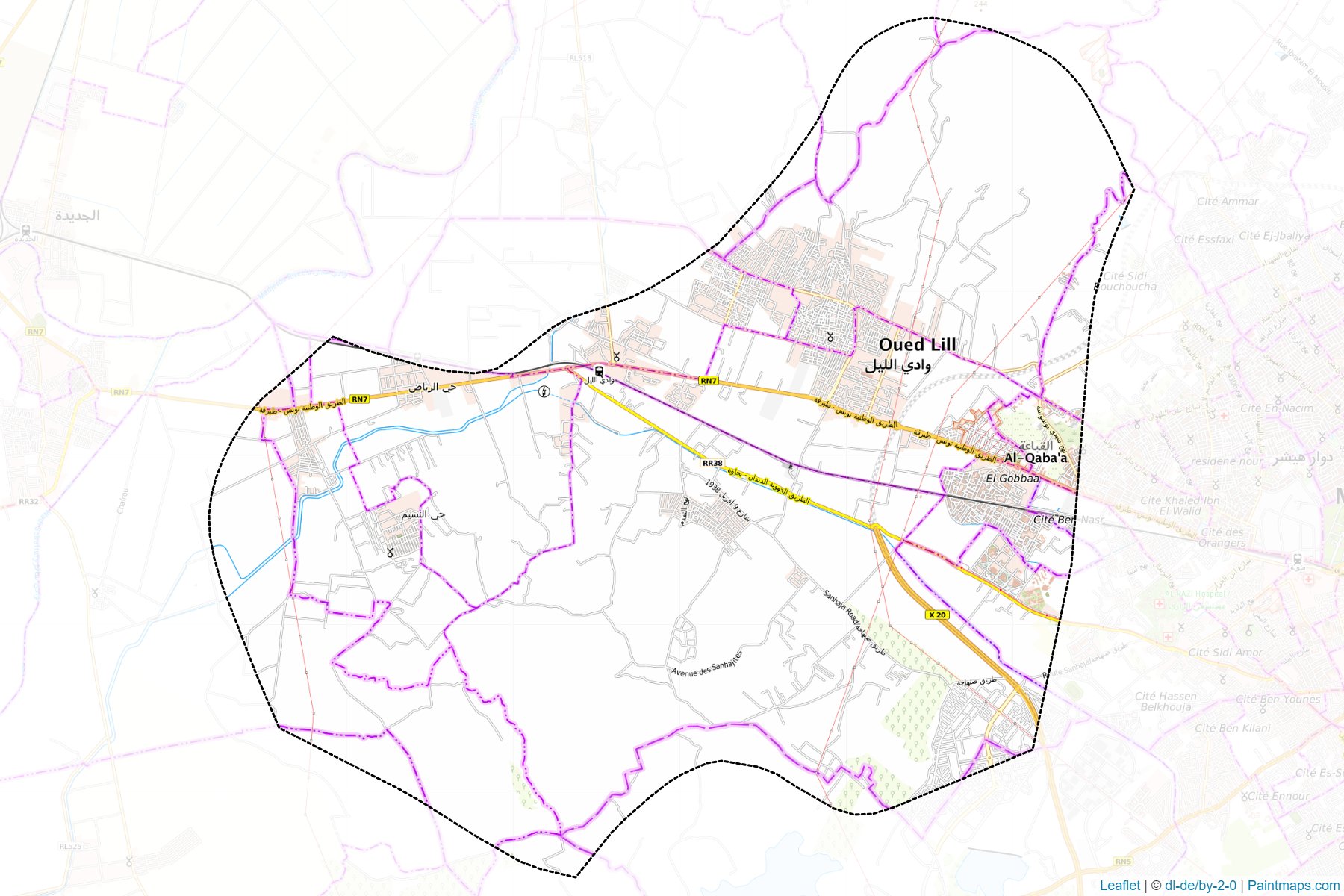 Oued Ellil (Manubah) Map Cropping Samples-1