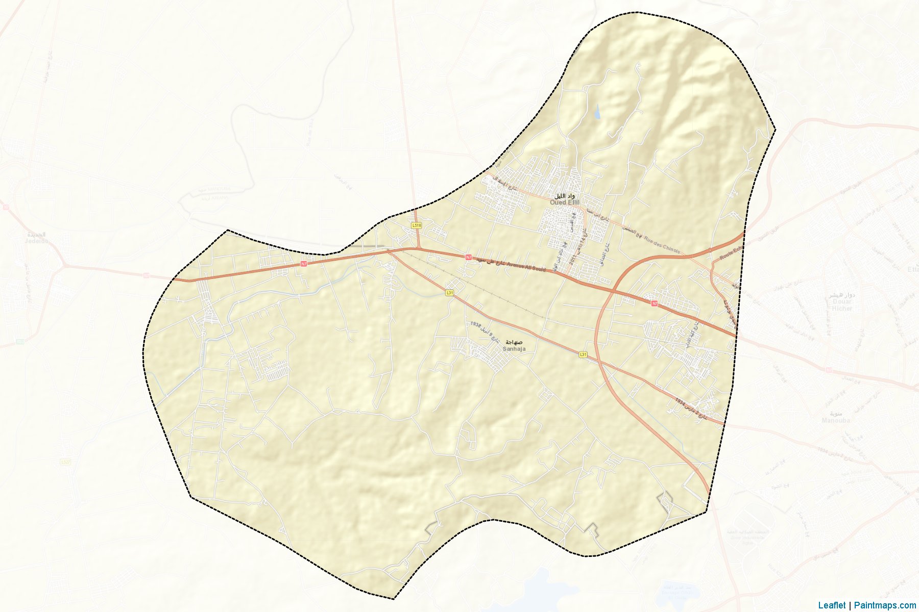 Oued Ellil (Manubah) Map Cropping Samples-2