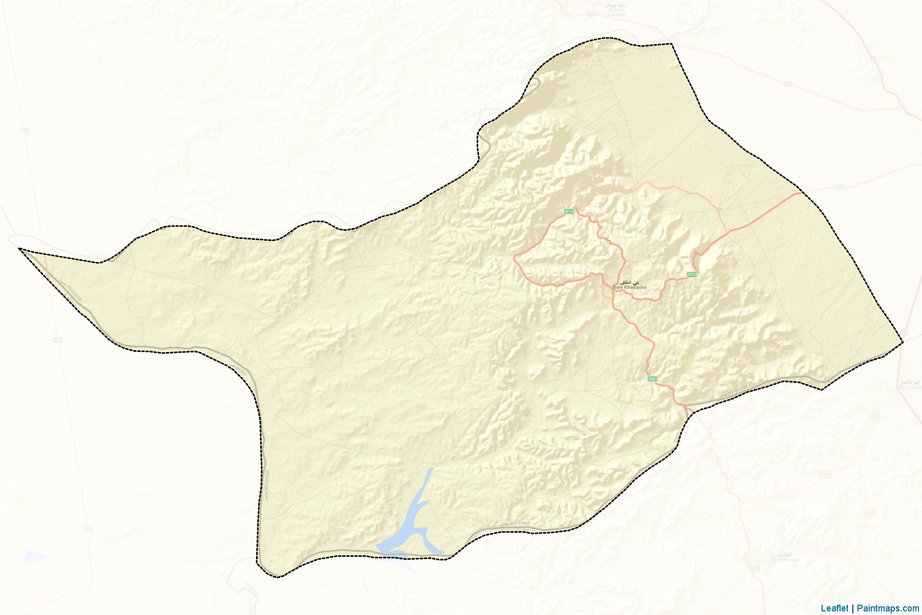 Muestras de recorte de mapas Béni Khedeche (Médenine)-2