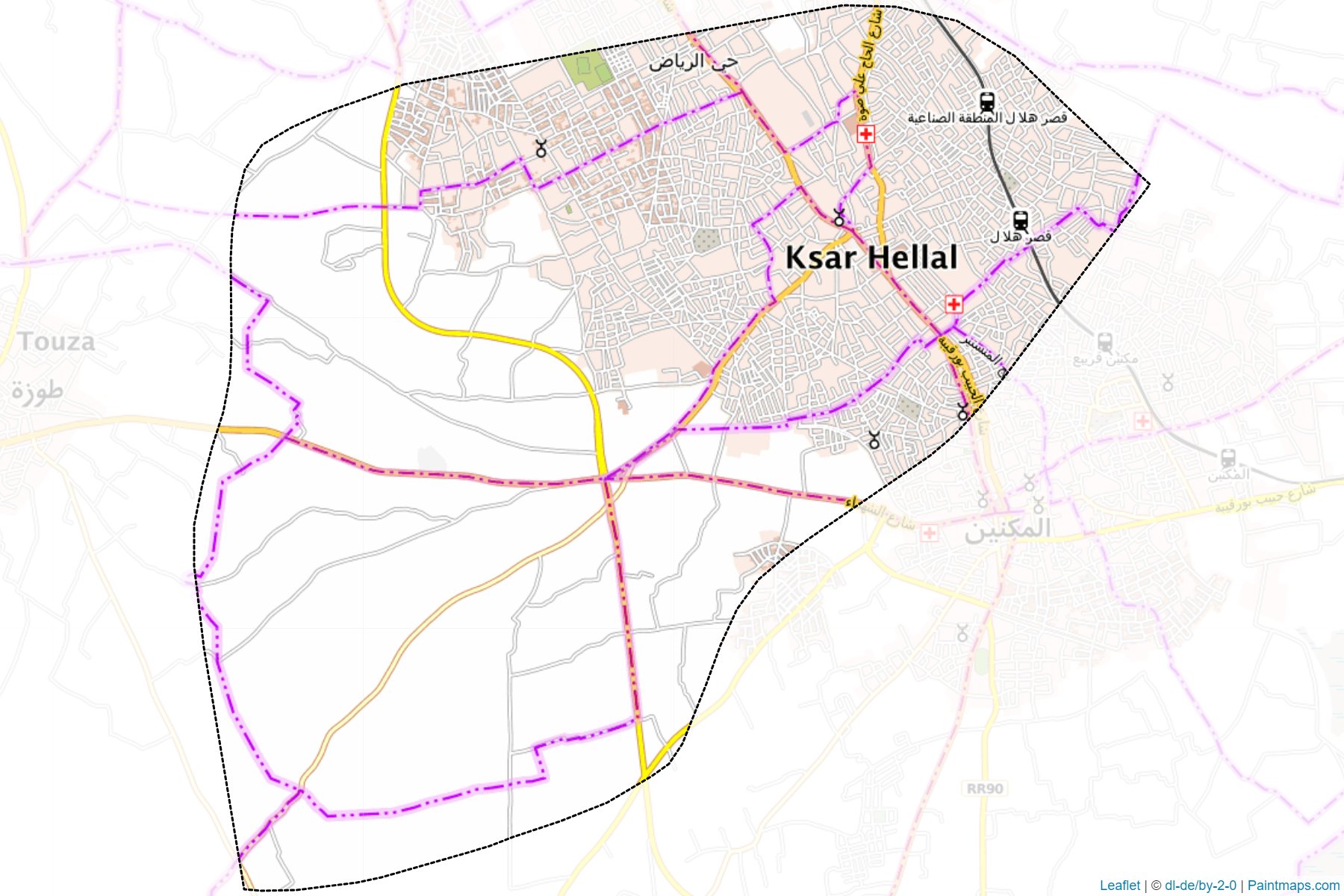 Muestras de recorte de mapas Ksar Helal (Monastir)-1