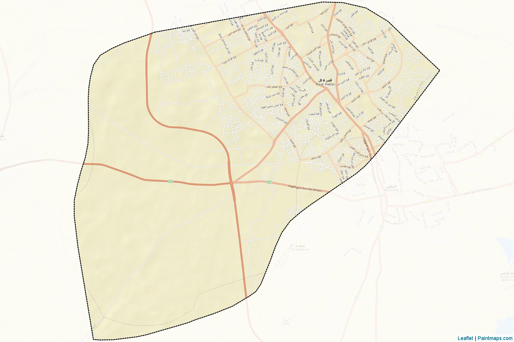 Muestras de recorte de mapas Ksar Helal (Monastir)-2