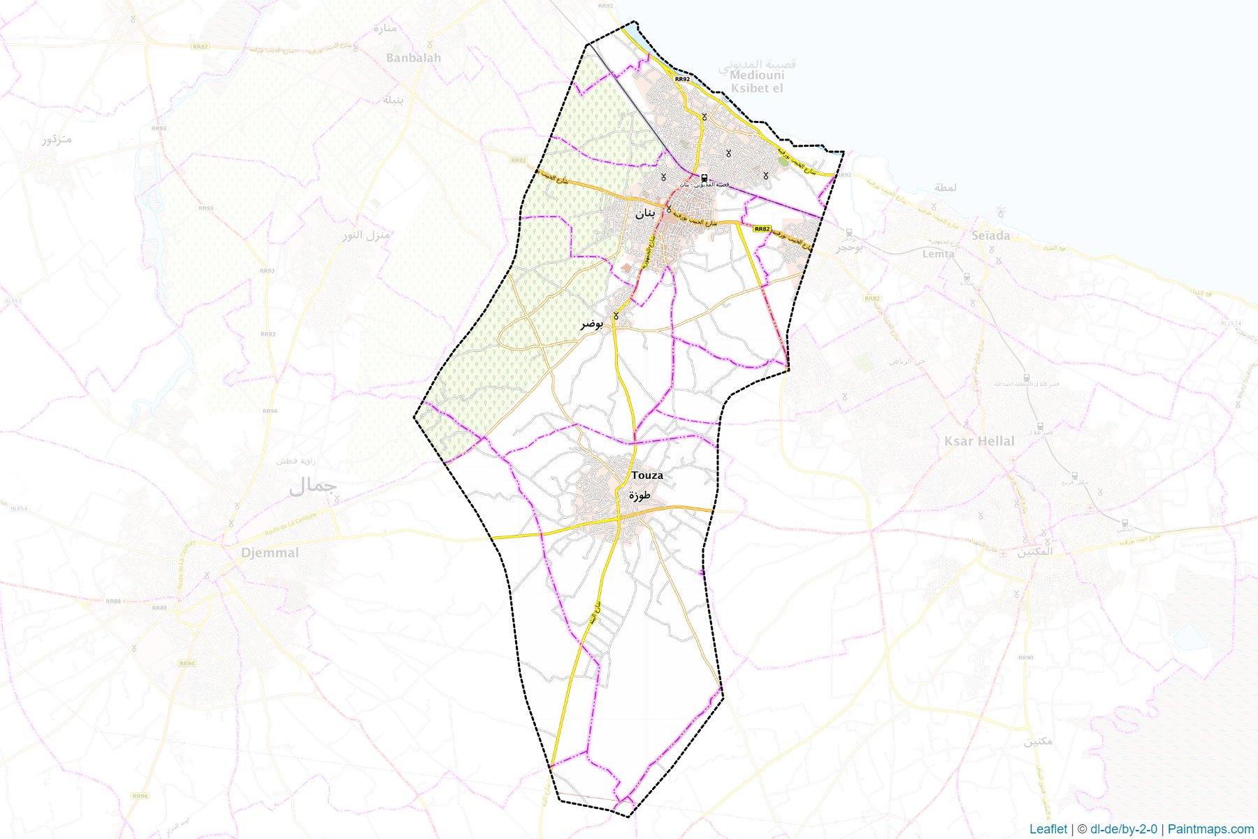 Ksibet El Mediouni (Monastir) Map Cropping Samples-1