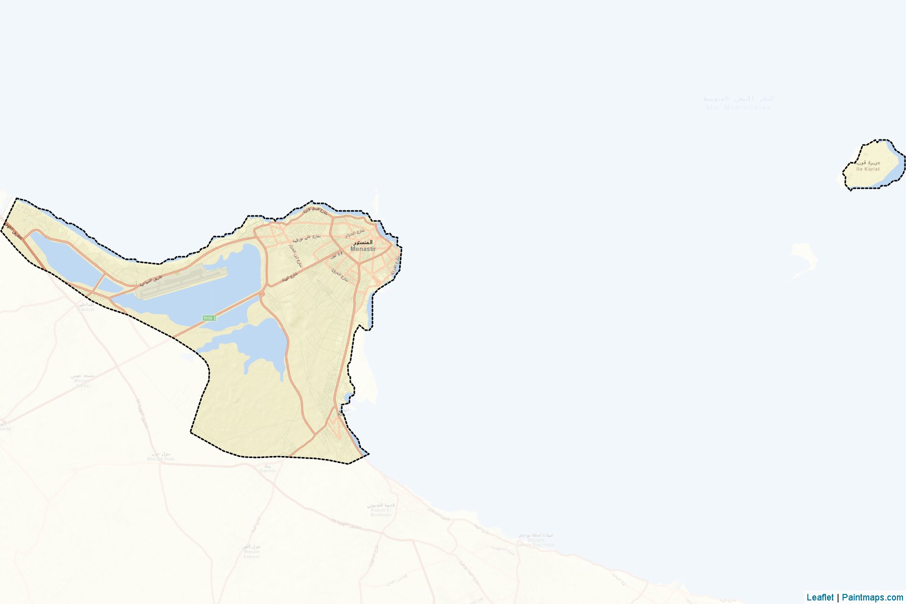 Monastir (Monastir) Map Cropping Samples-2