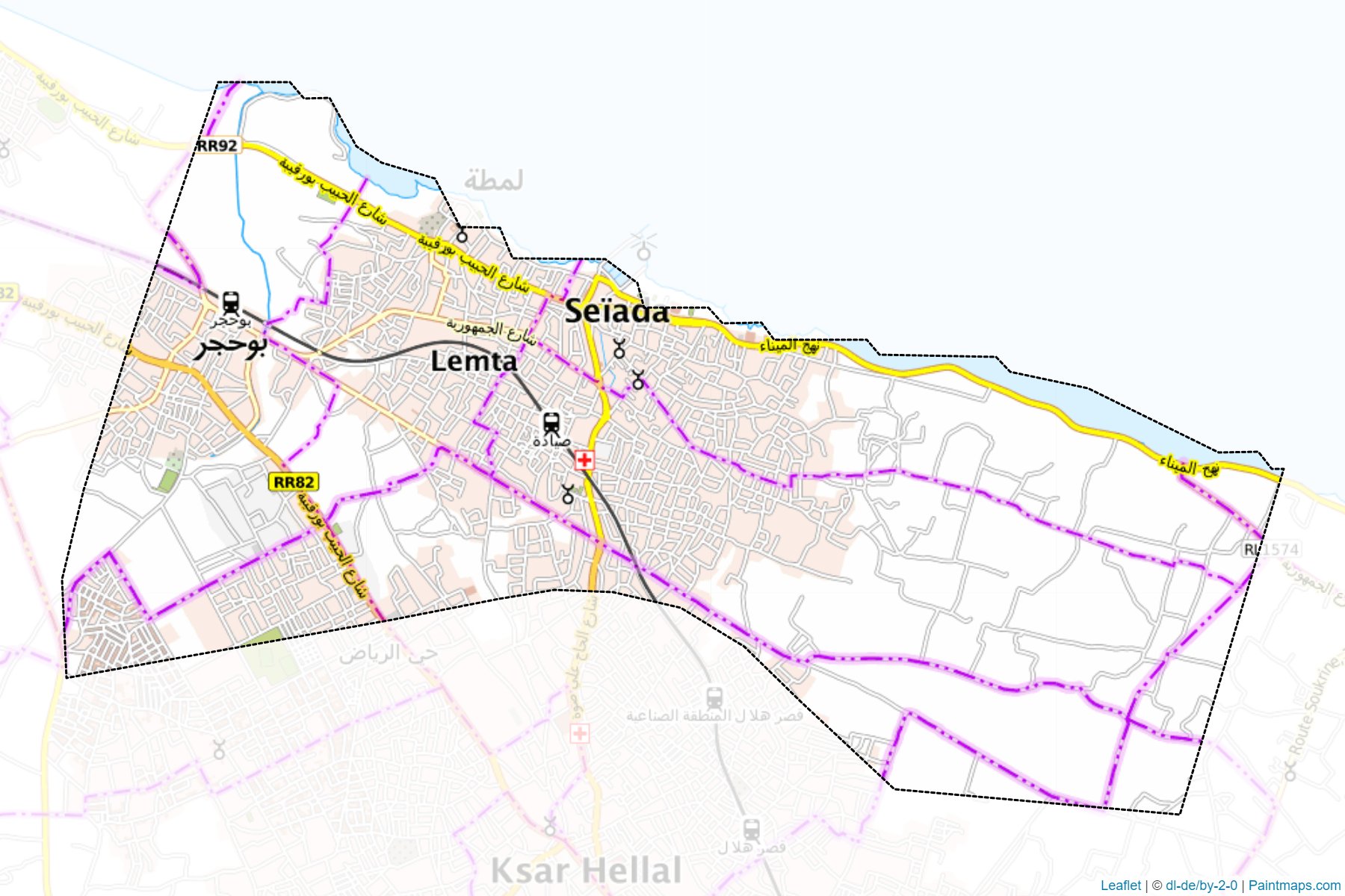 Muestras de recorte de mapas SayadaLamtaBouhjar (Monastir)-1