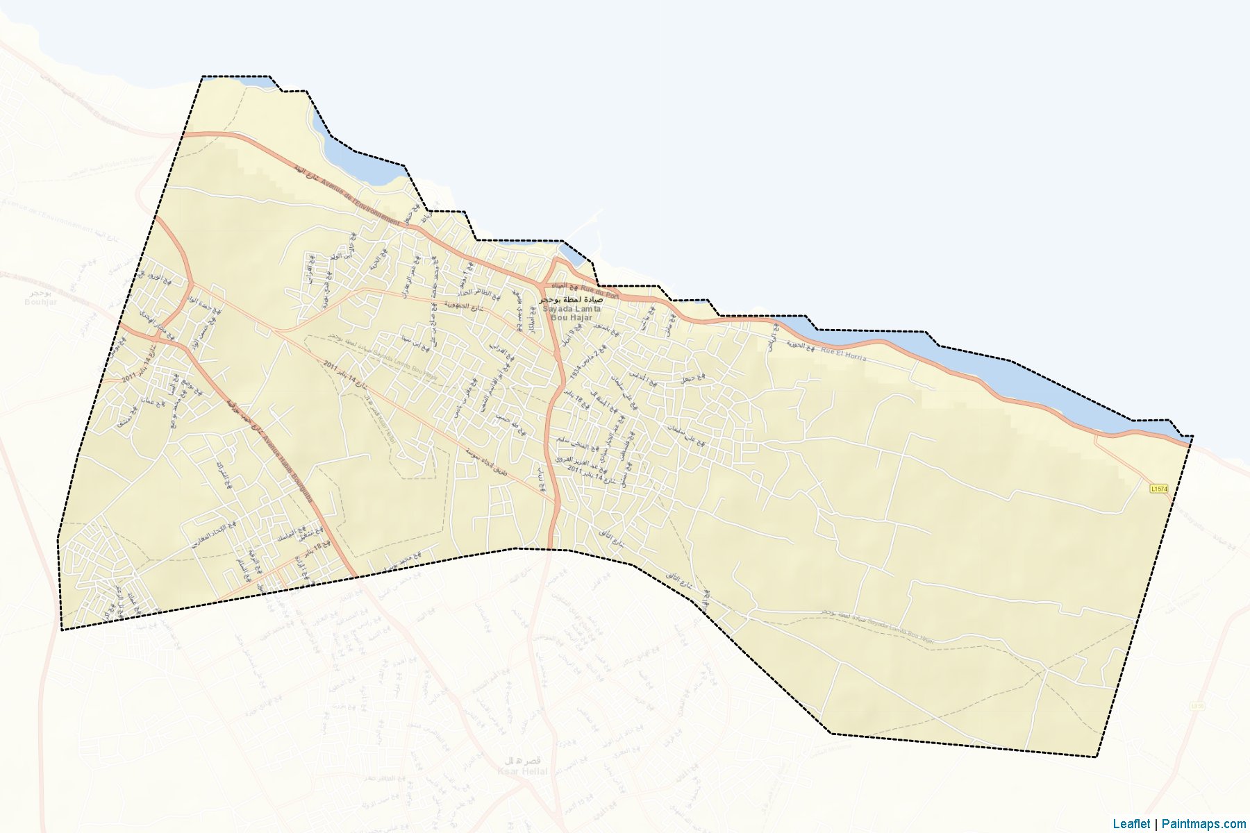 Muestras de recorte de mapas SayadaLamtaBouhjar (Monastir)-2