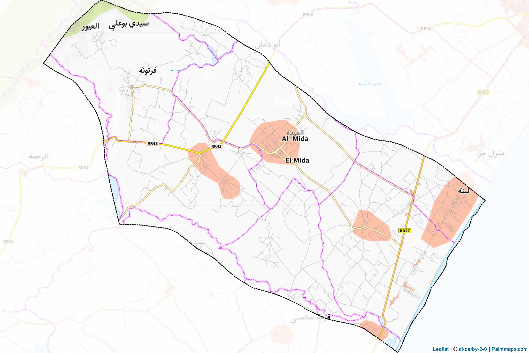 Muestras de recorte de mapas El Mida (Nabeul)-1