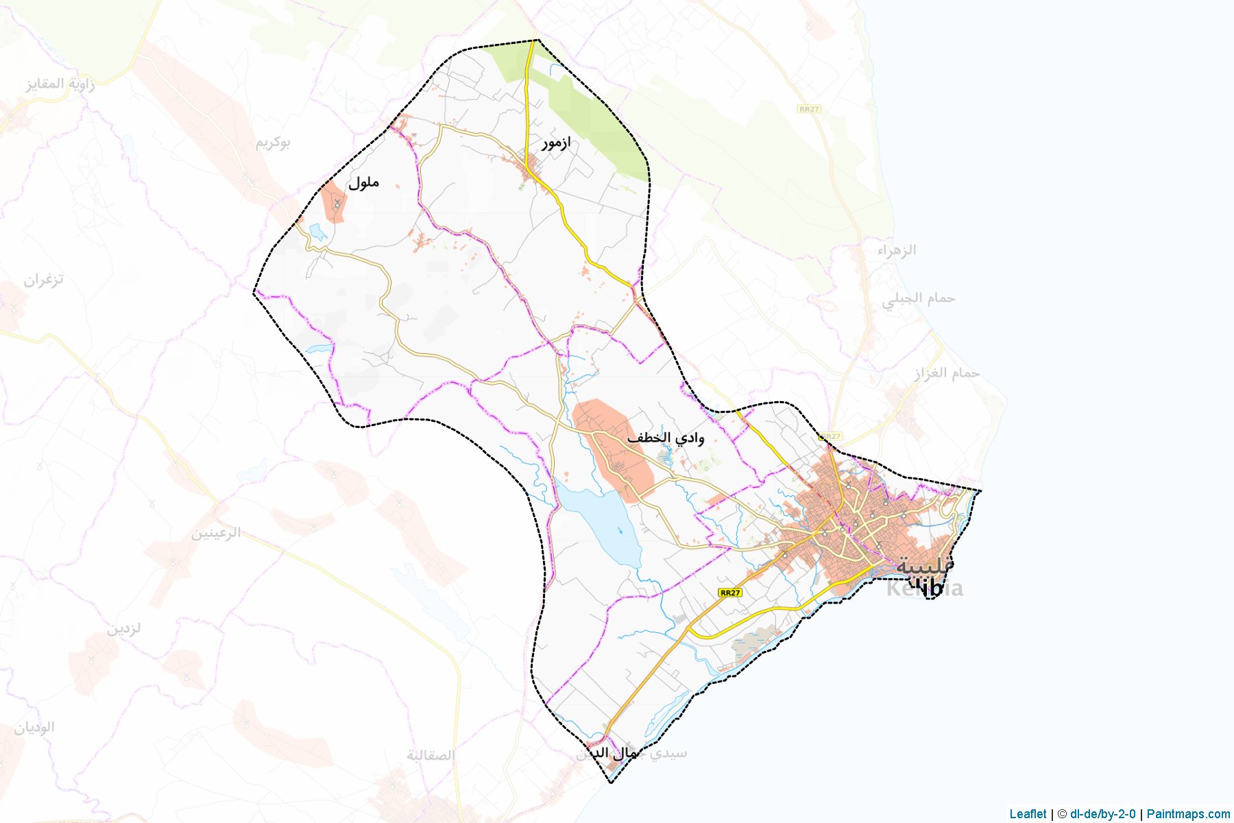 Muestras de recorte de mapas Kelibia (Nabeul)-1