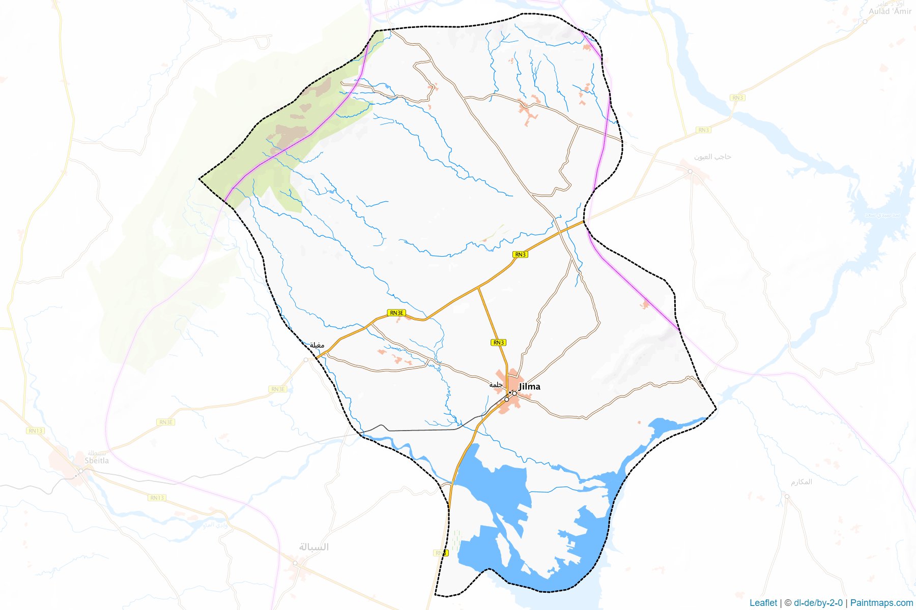 Muestras de recorte de mapas Jelma (Sidi Bou Zid)-1