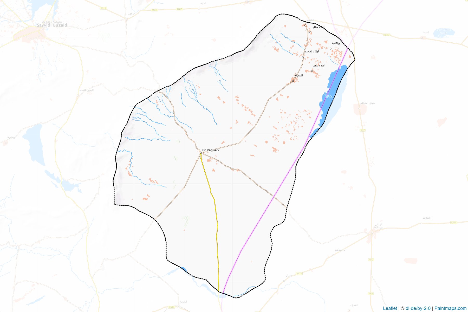 Regueb (Sidi Bu Zeyd ili) Haritası Örnekleri-1