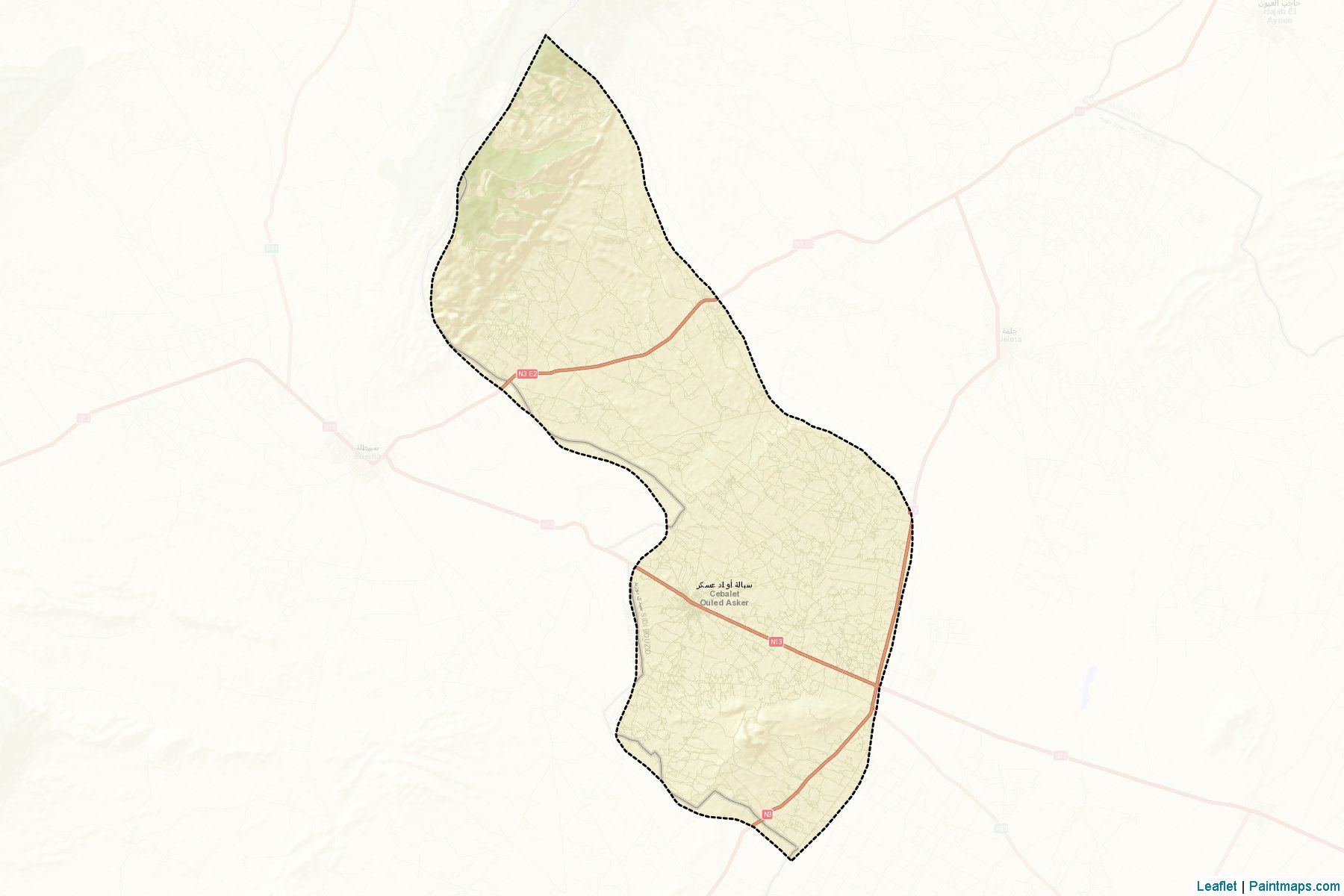 Sabalet Ouled Askar (Sidi Bu Zeyd ili) Haritası Örnekleri-2