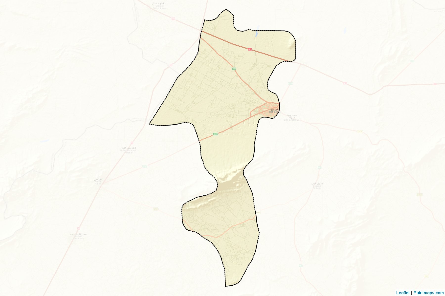 Sidi bouzid Ouest (Sidi Bu Zeyd ili) Haritası Örnekleri-2