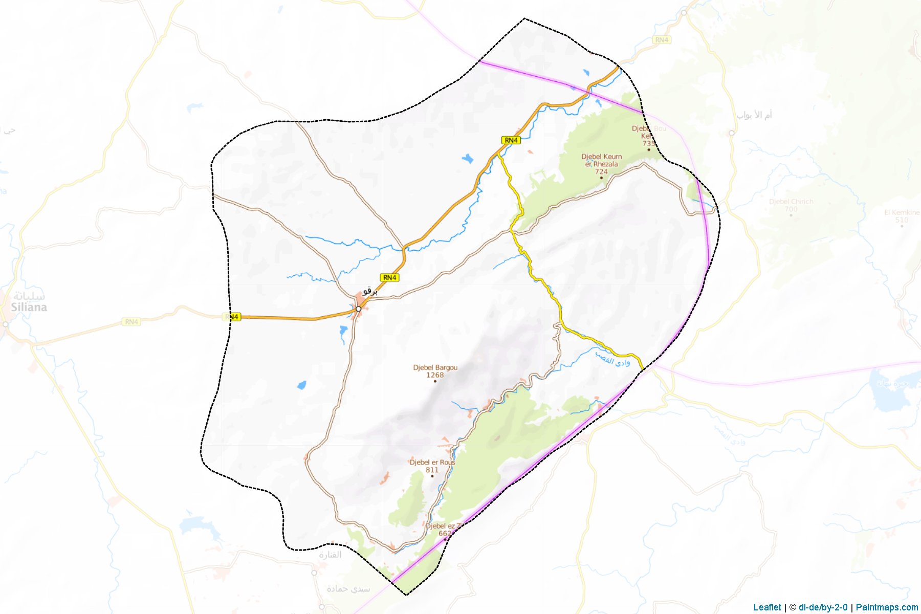 Muestras de recorte de mapas Bargou (Siliana)-1