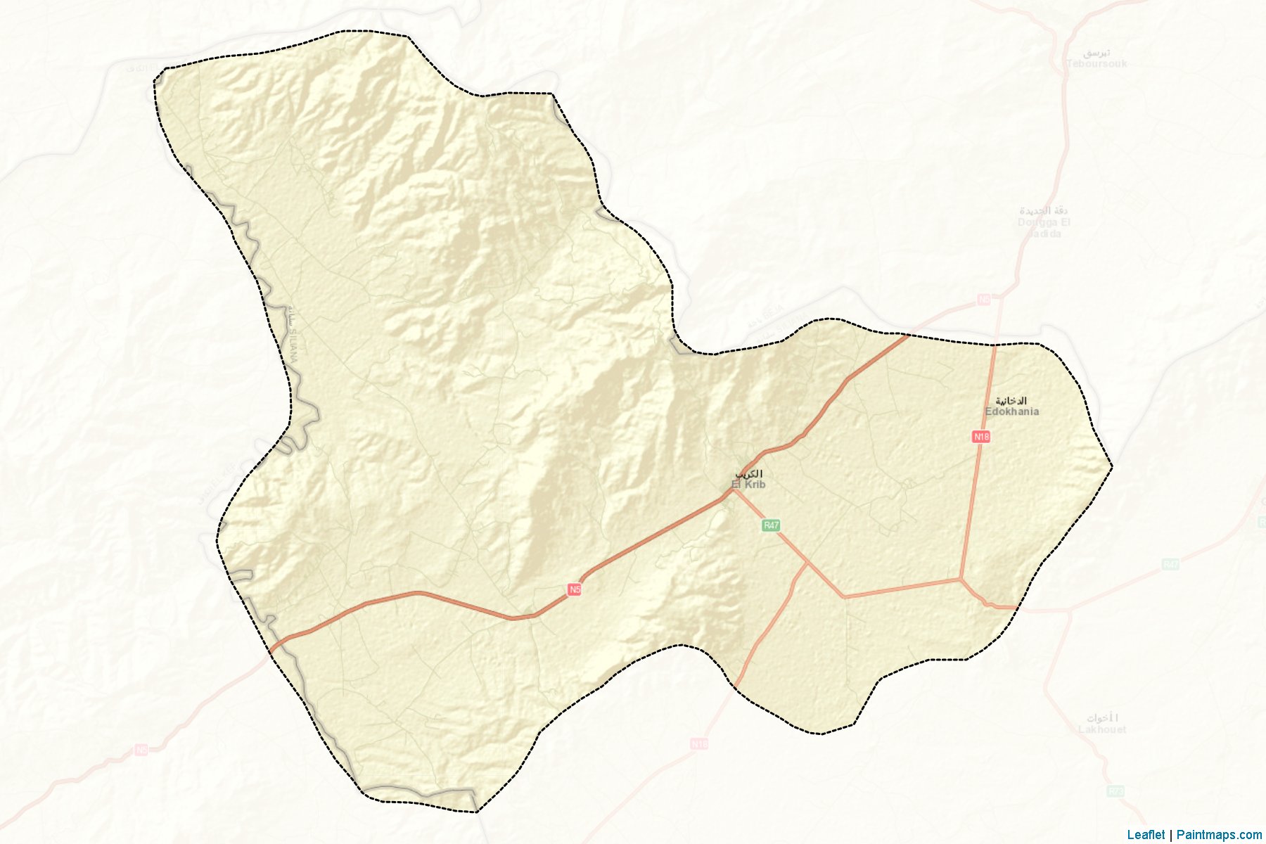 Muestras de recorte de mapas Krib (Siliana)-2