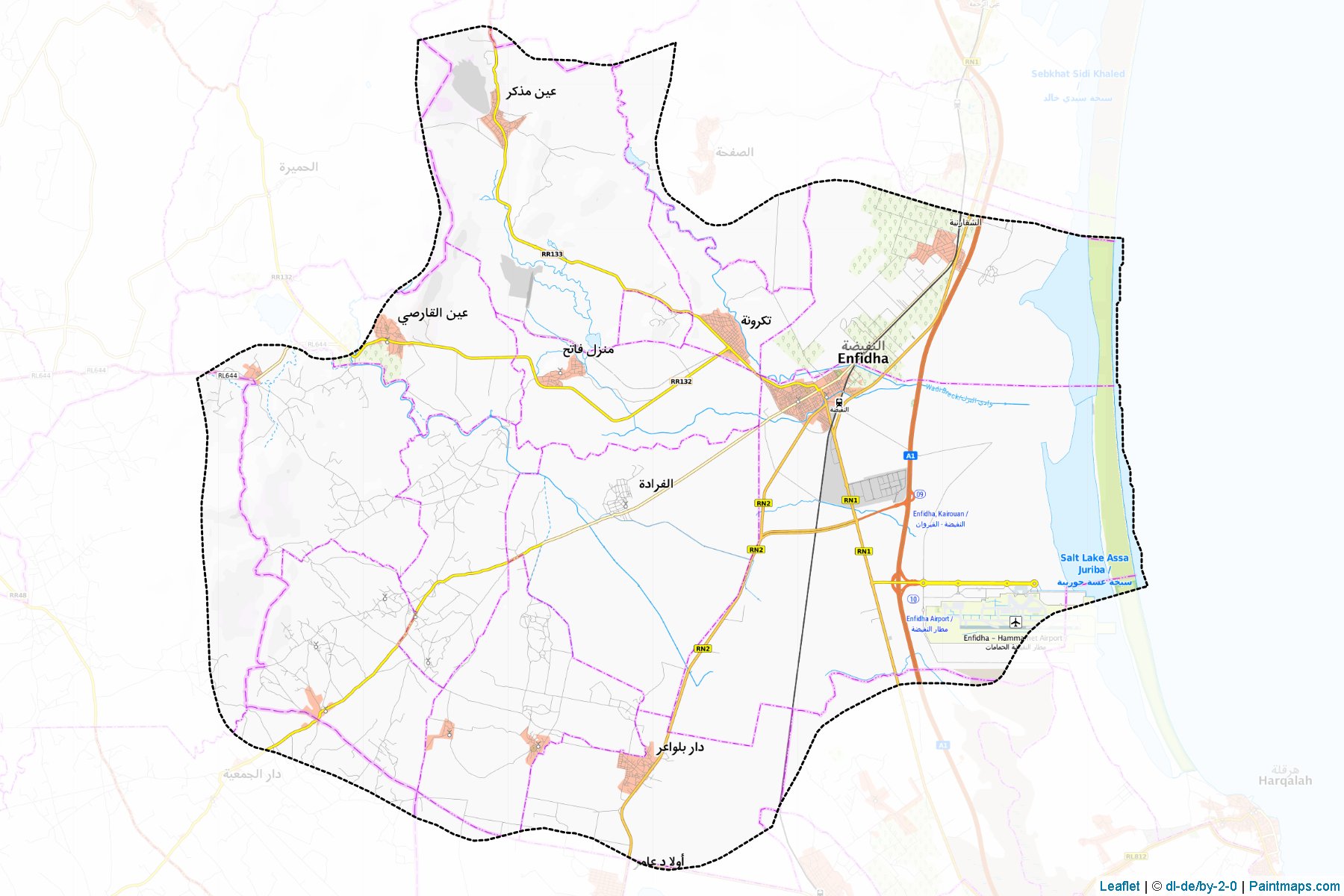 Muestras de recorte de mapas Enfidha (Sousse)-1