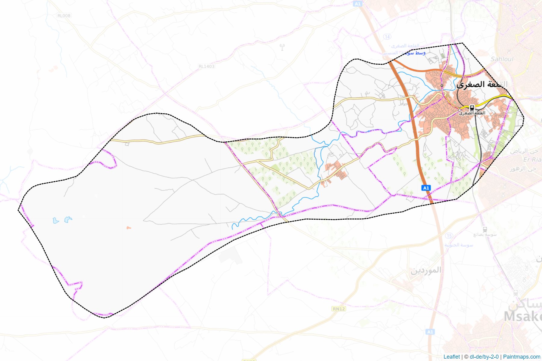 Muestras de recorte de mapas Kalàa Sghira (Sousse)-1