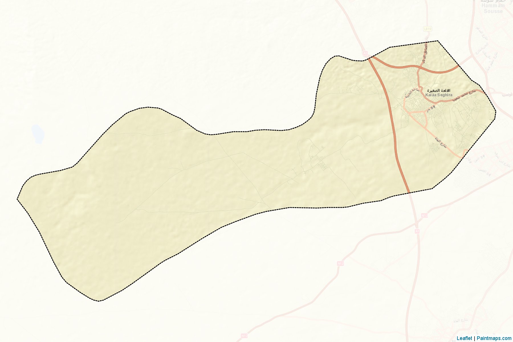 Muestras de recorte de mapas Kalàa Sghira (Sousse)-2