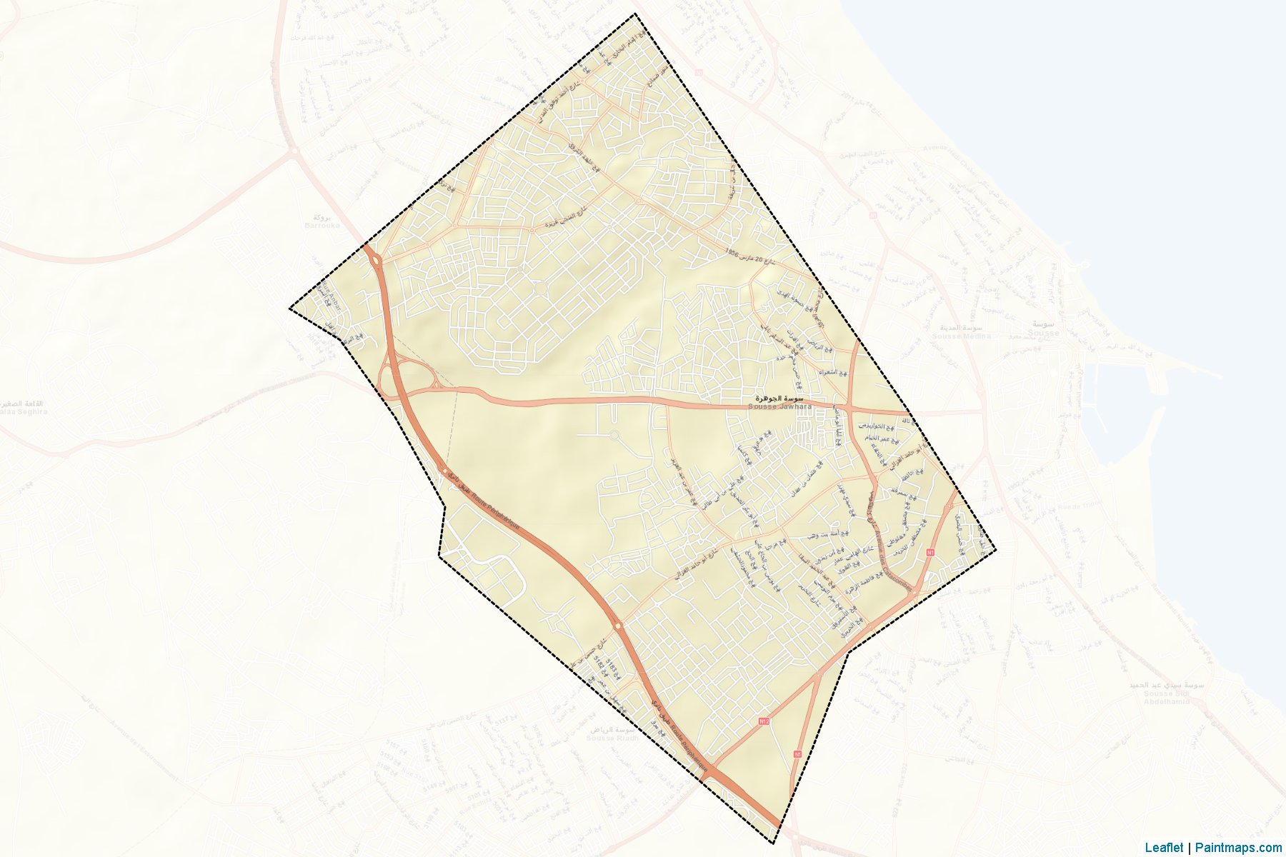 Sousse Jouhara (Susa ili) Haritası Örnekleri-2