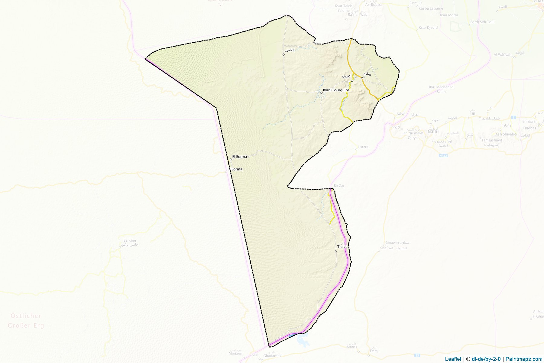 Muestras de recorte de mapas Remada (Tataouine)-1